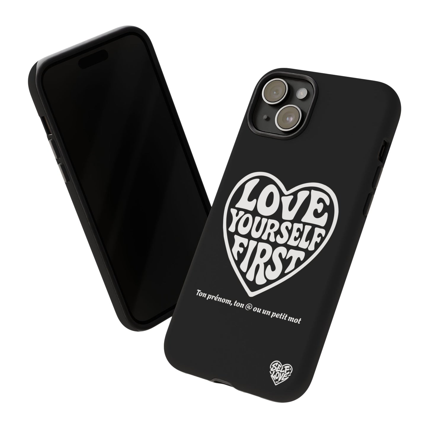 Love Yourself First - Coque iPhone (noir)