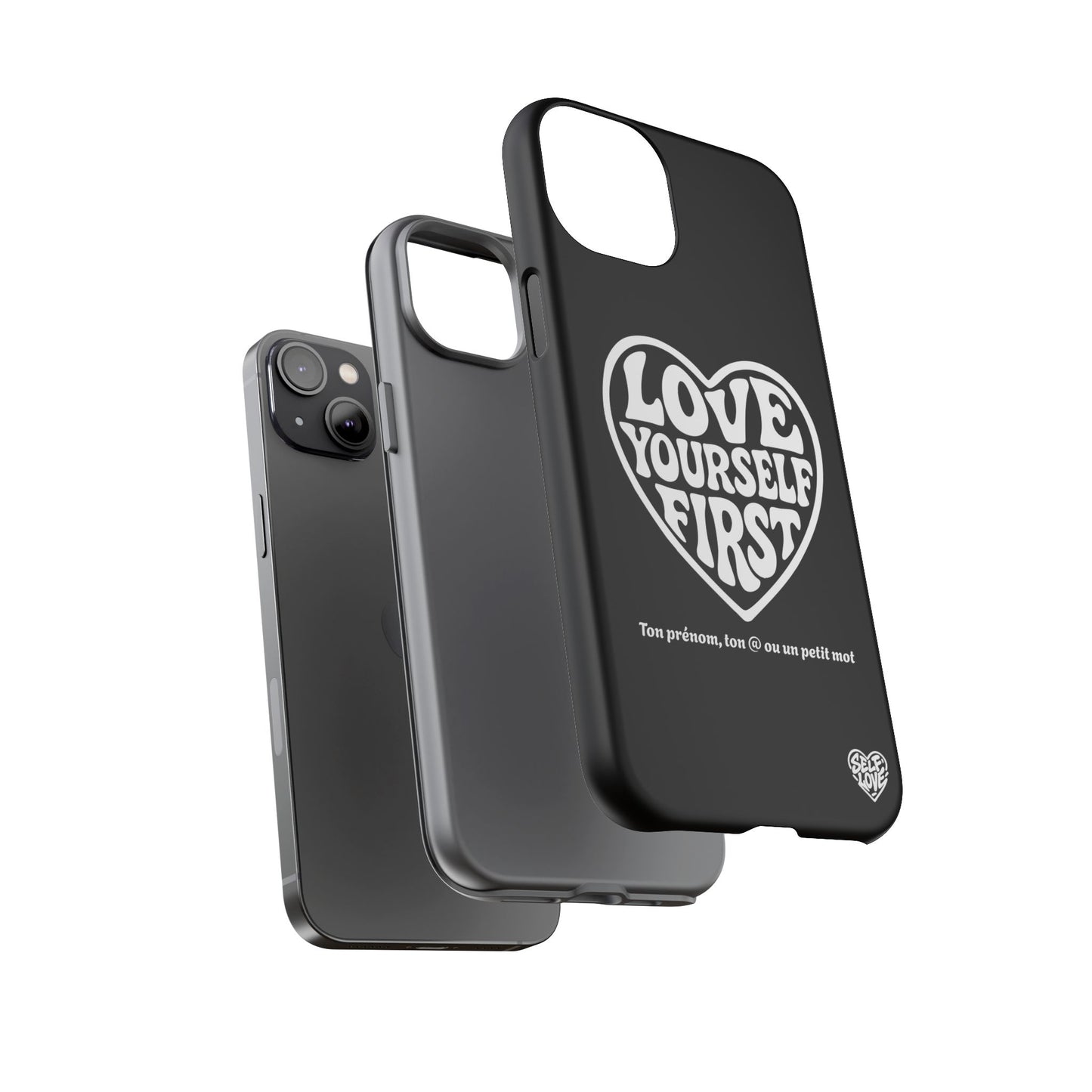 Love Yourself First - Coque iPhone (noir)