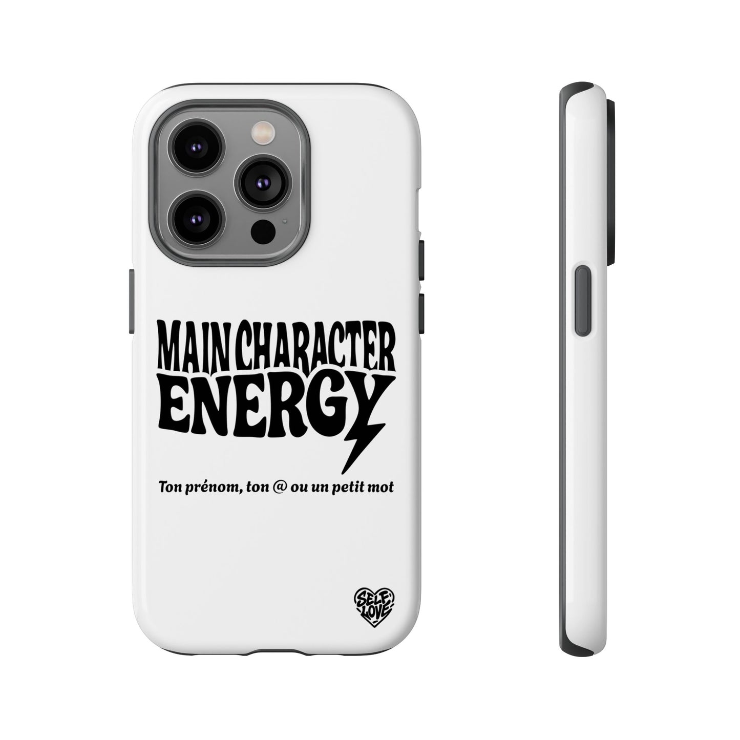 Main Character Energy - Coque iPhone (blanc)