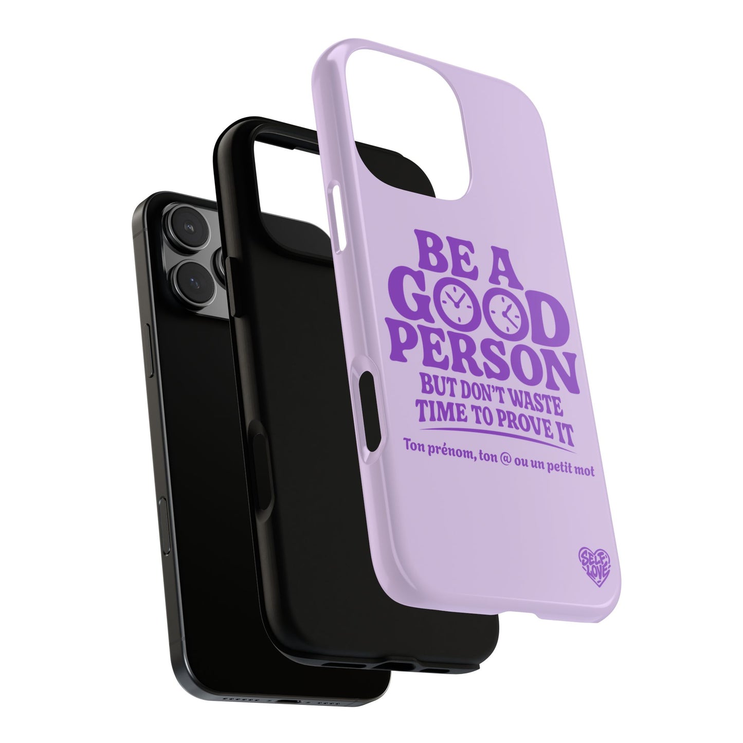 Be A Good Person - Coque iPhone (violet)