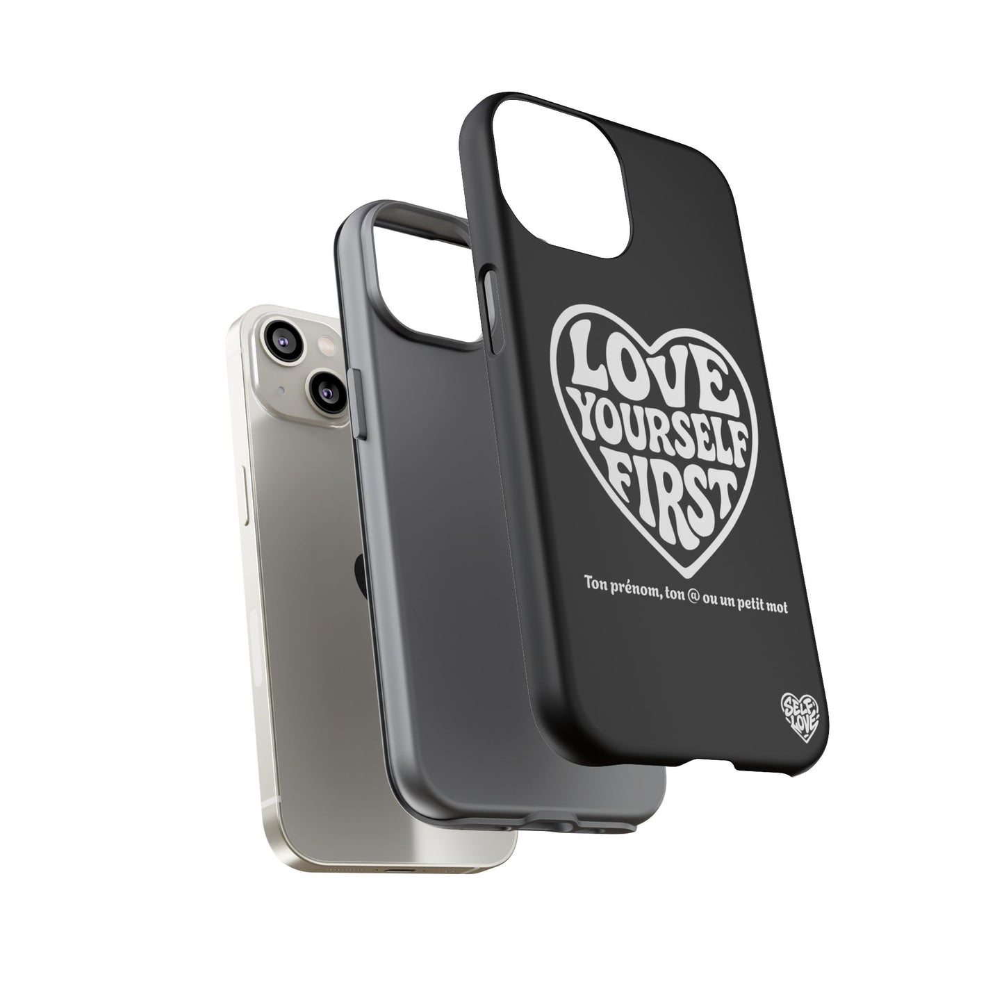 Love Yourself First - Coque iPhone (noir)
