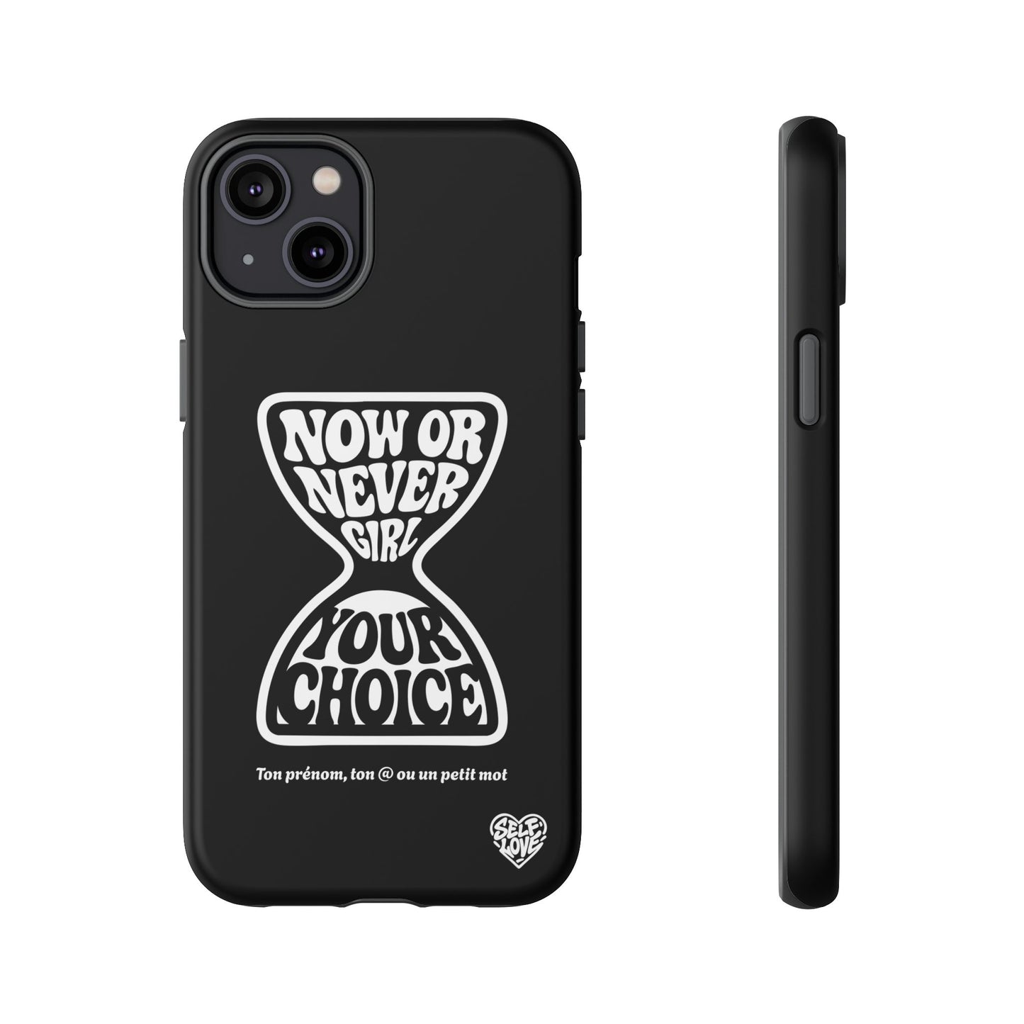 Now Or Never Girl - Coque iPhone (noir)
