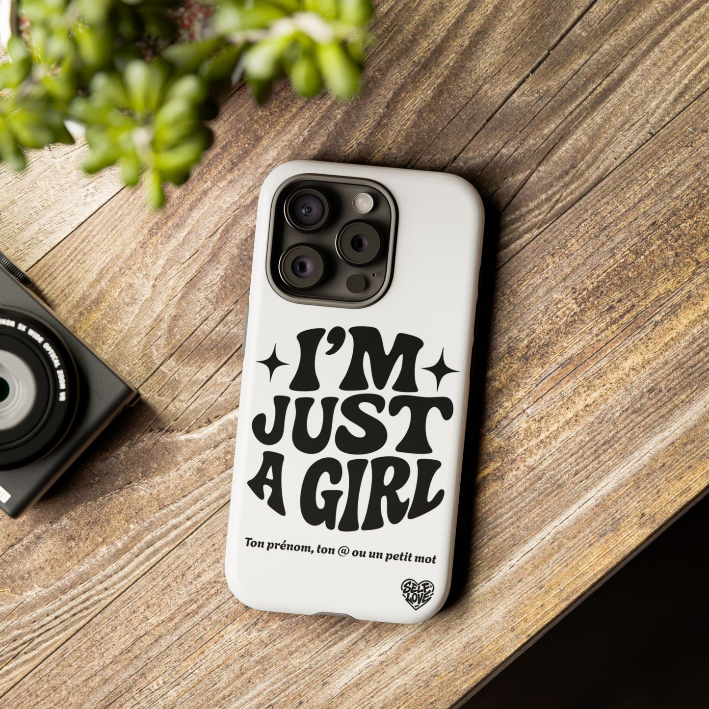 Im Just A Girl - Coque iPhone (blanc)