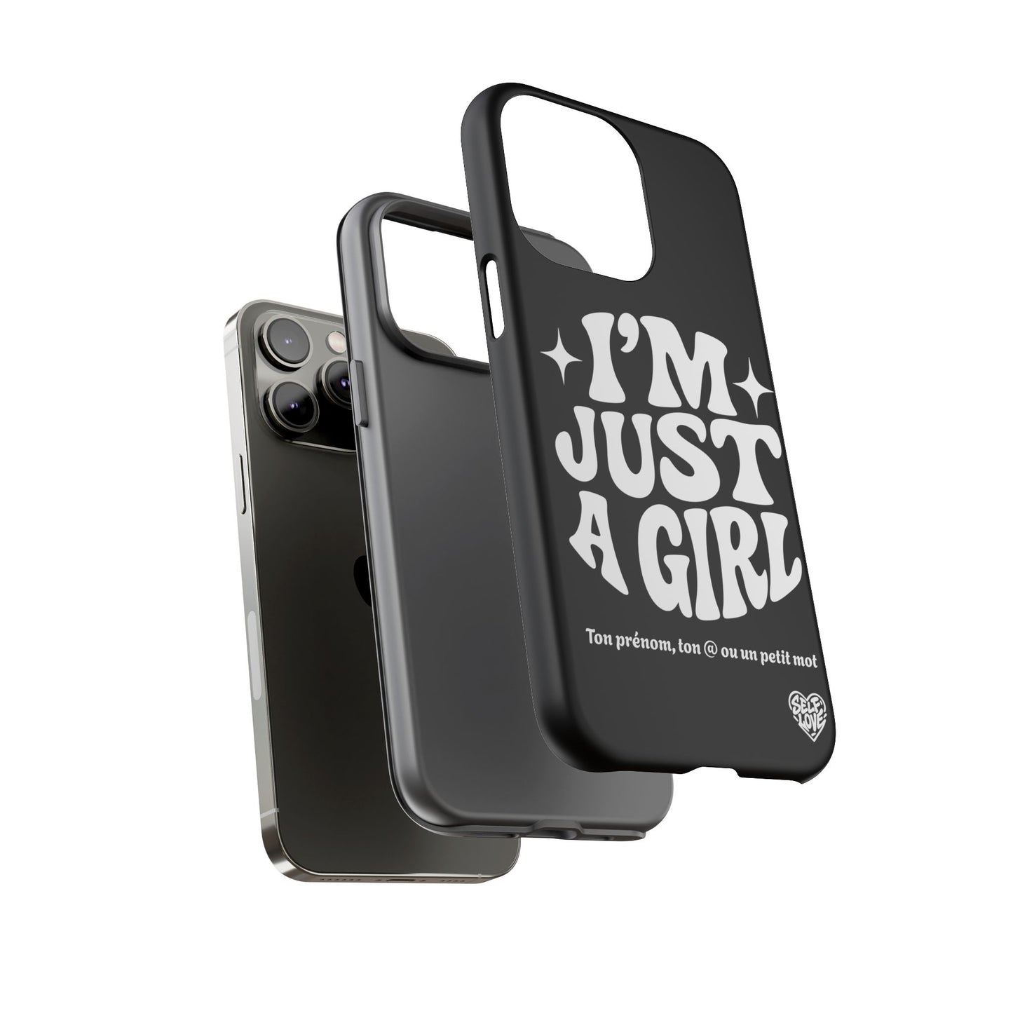 Im Just A Girl - Coque iPhone (noir)