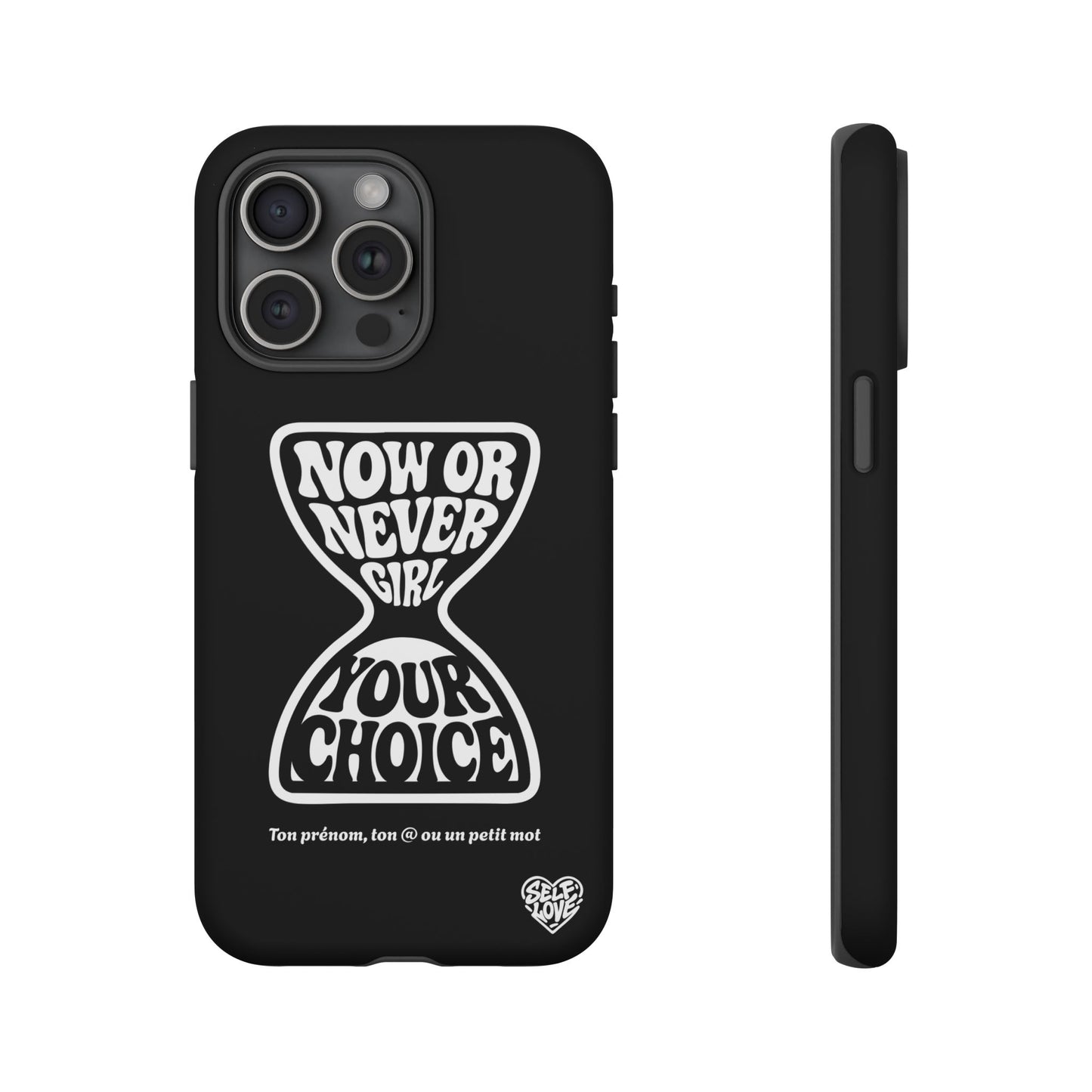 Now Or Never Girl - Coque iPhone (noir)