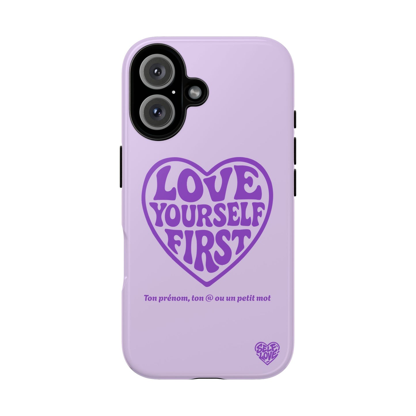 Love Yourself First - Coque iPhone (violet)