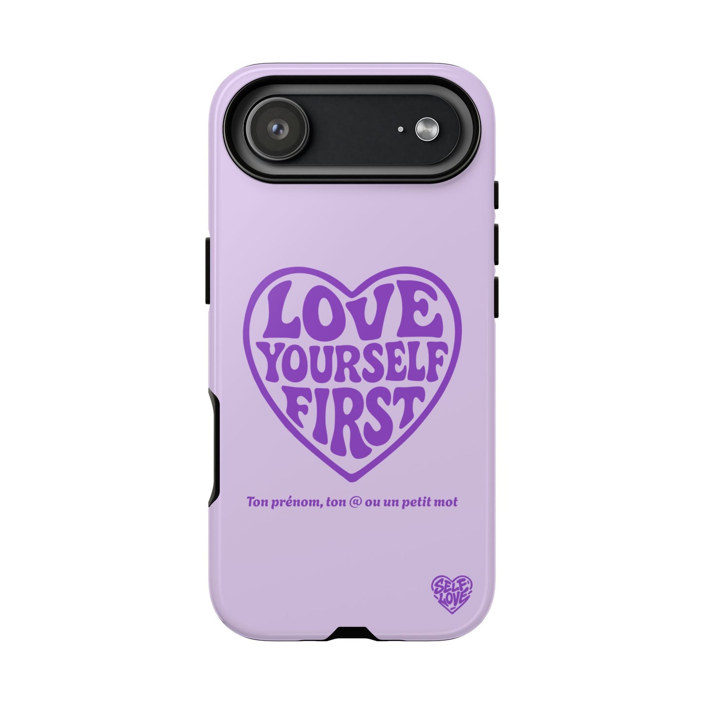 Love Yourself First - Coque iPhone (violet)