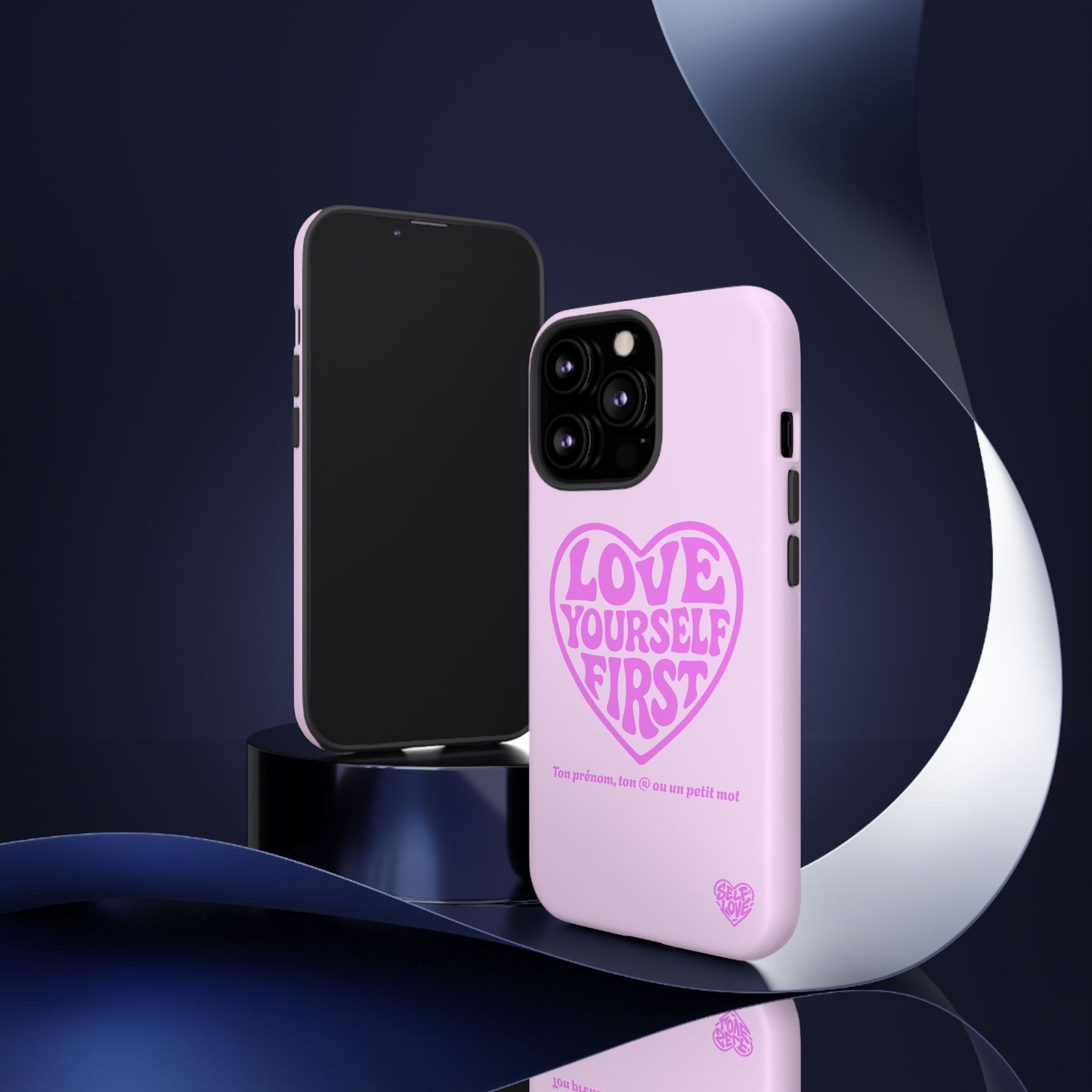 Love Yourself First - Coque iPhone (rose)