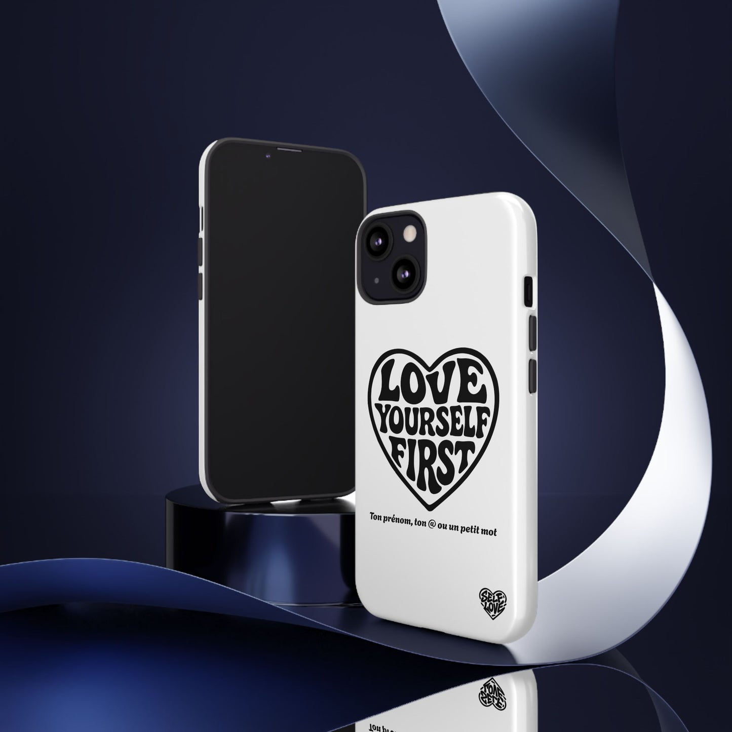 Love Yourself First - Coque iPhone (blanc)