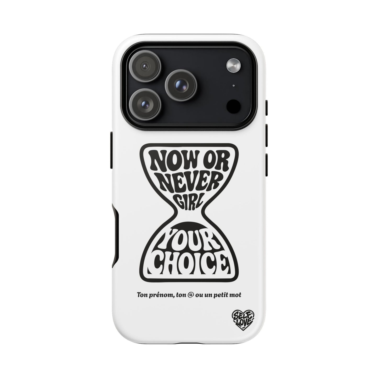 Now Or Never Girl - Coque iPhone (blanc)