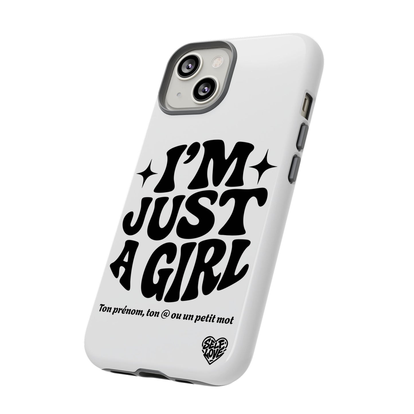 Im Just A Girl - Coque iPhone (blanc)