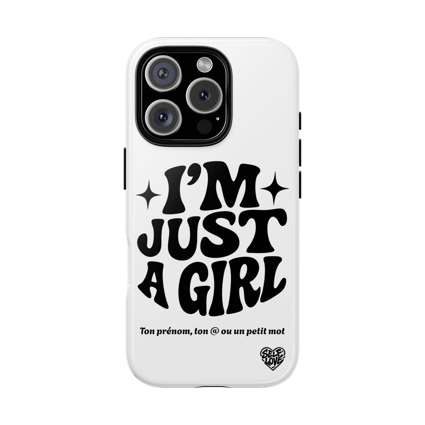 Im Just A Girl - Coque iPhone (blanc)