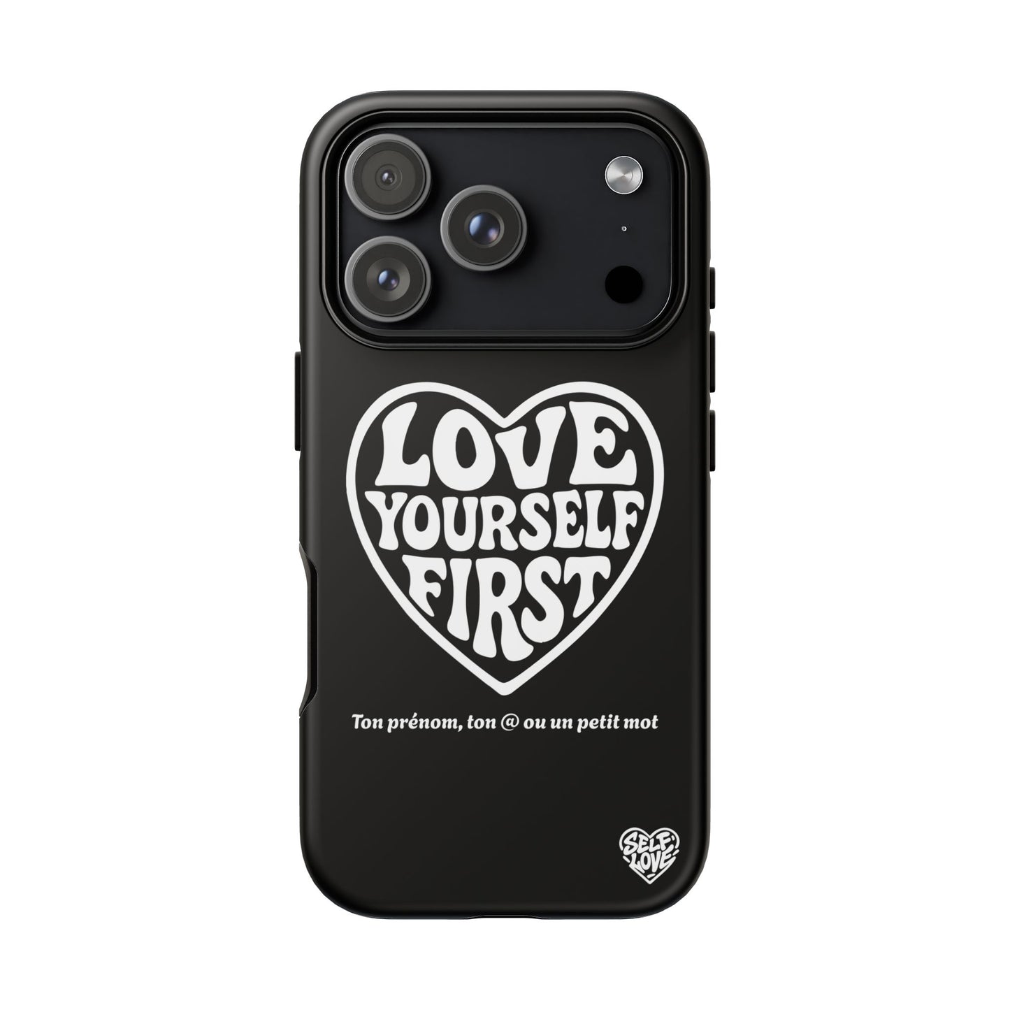Love Yourself First - Coque iPhone (noir)