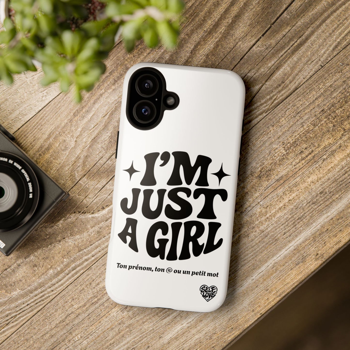 Im Just A Girl - Coque iPhone (blanc)