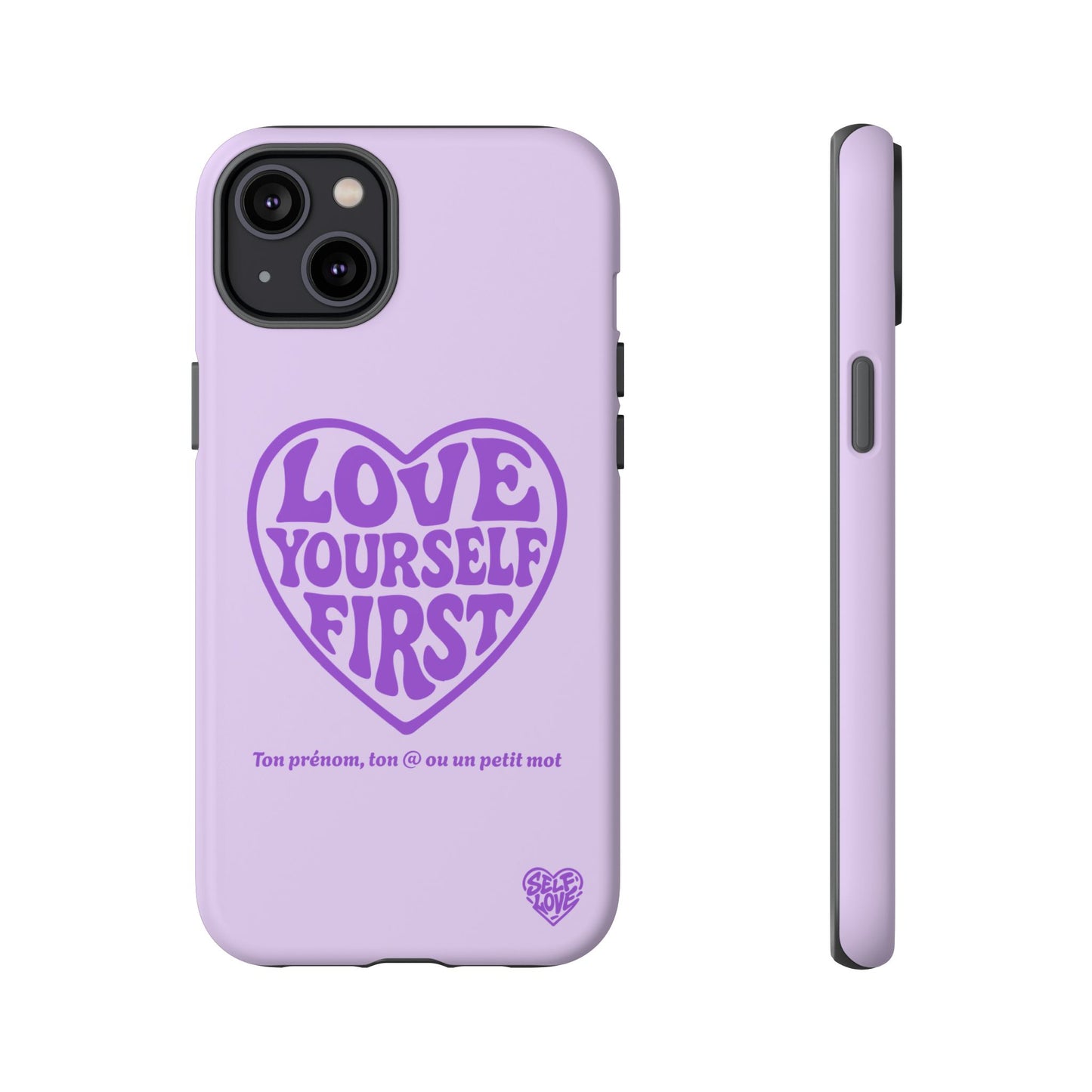 Love Yourself First - Coque iPhone (violet)