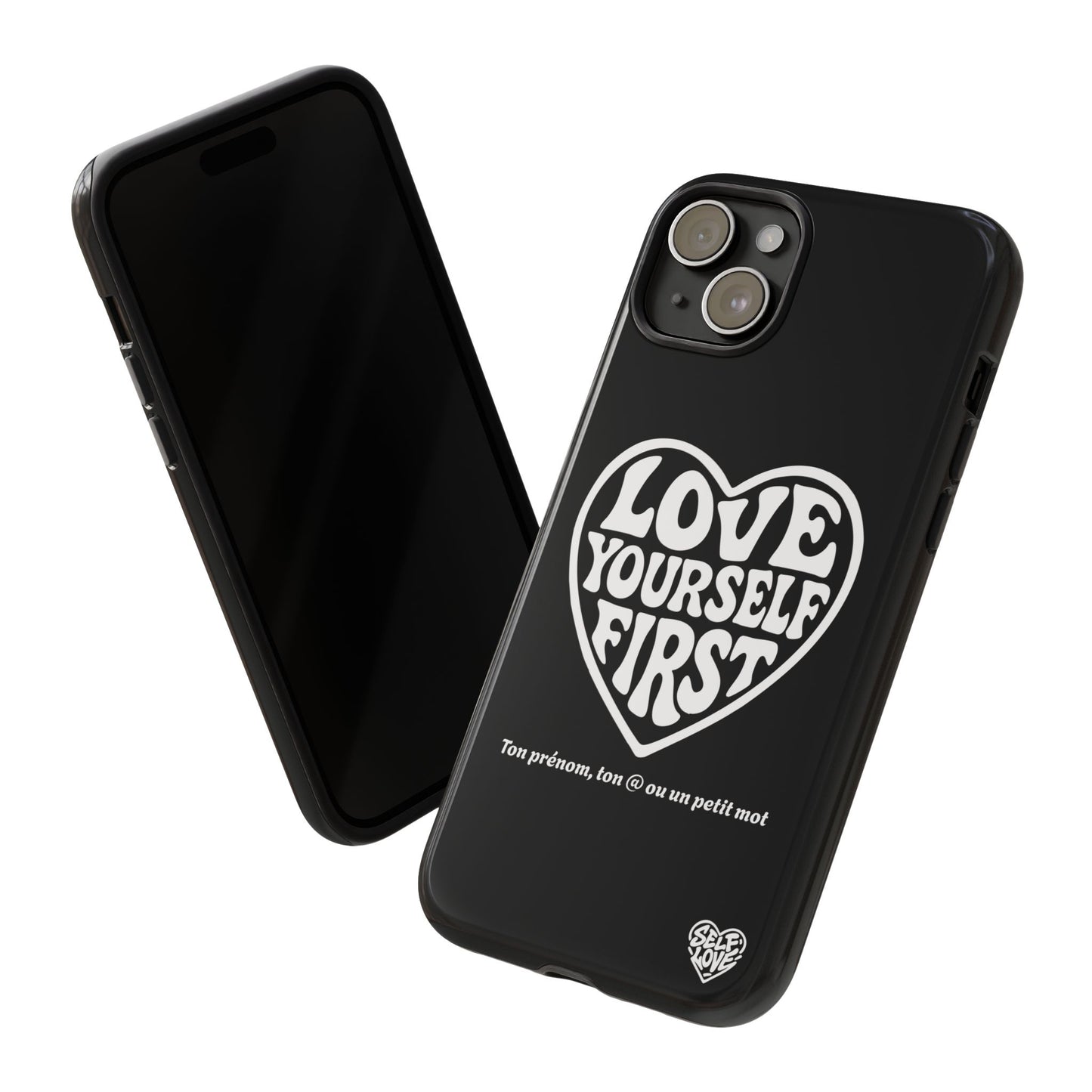 Love Yourself First - Coque iPhone (noir)