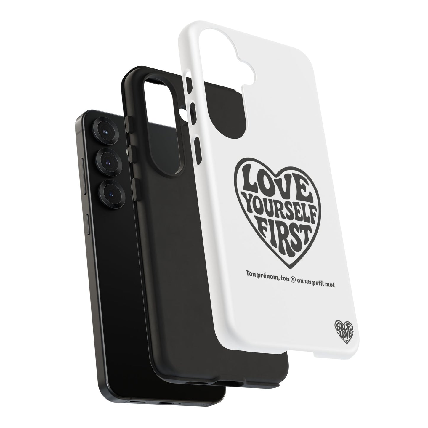 Love Yourself First - Coque Samsung (blanc)