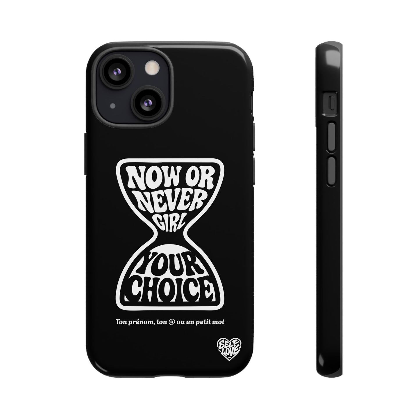 Now Or Never Girl - Coque iPhone (noir)