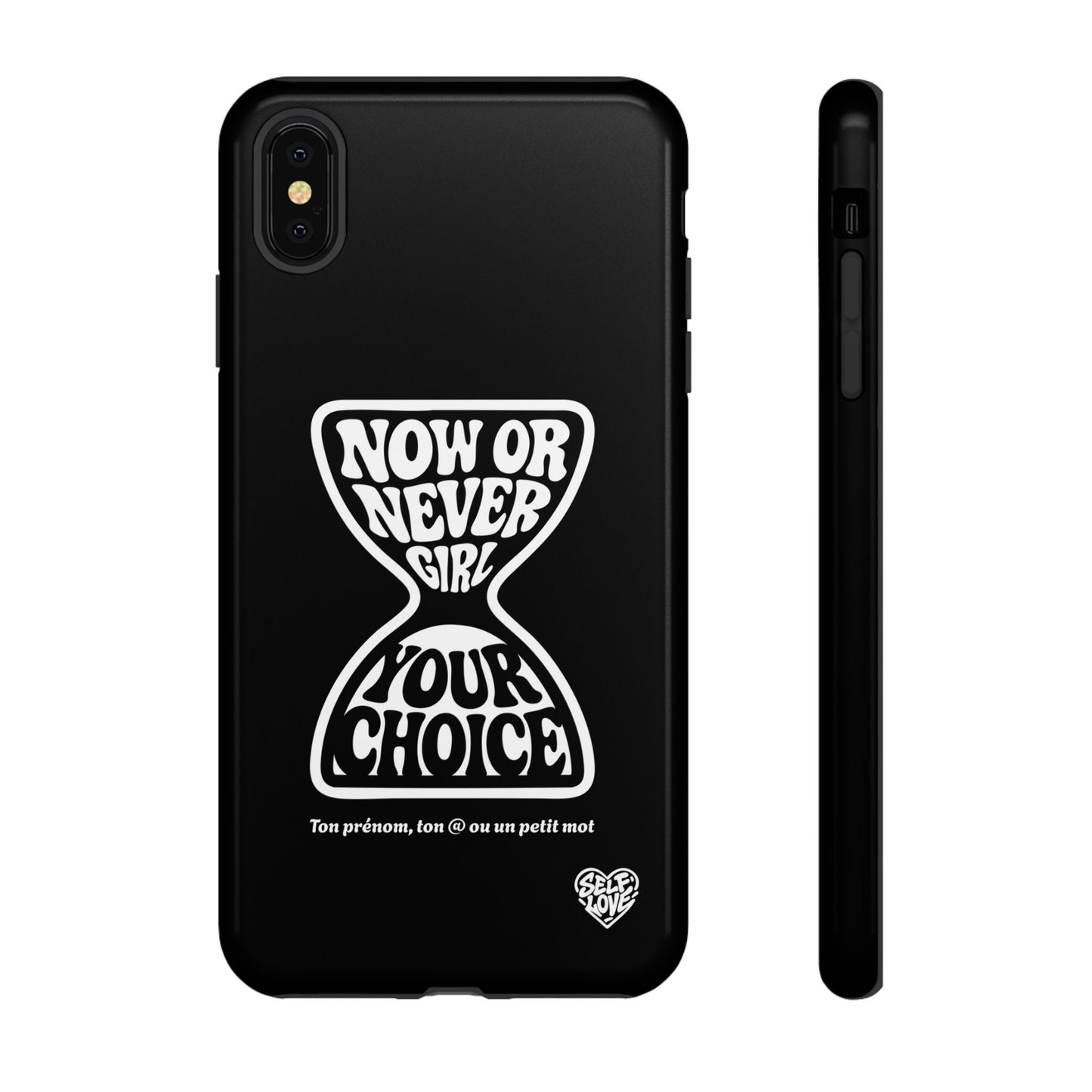 Now Or Never Girl - Coque iPhone (noir)