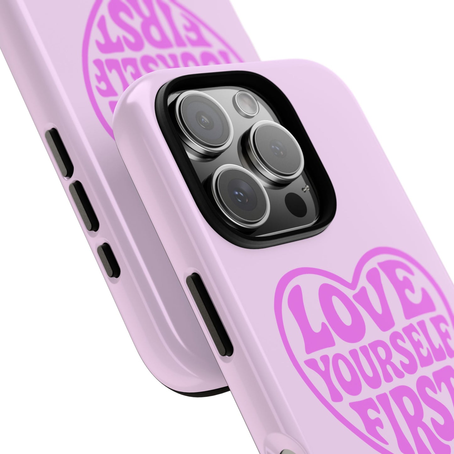 Love Yourself First - Coque iPhone (rose)