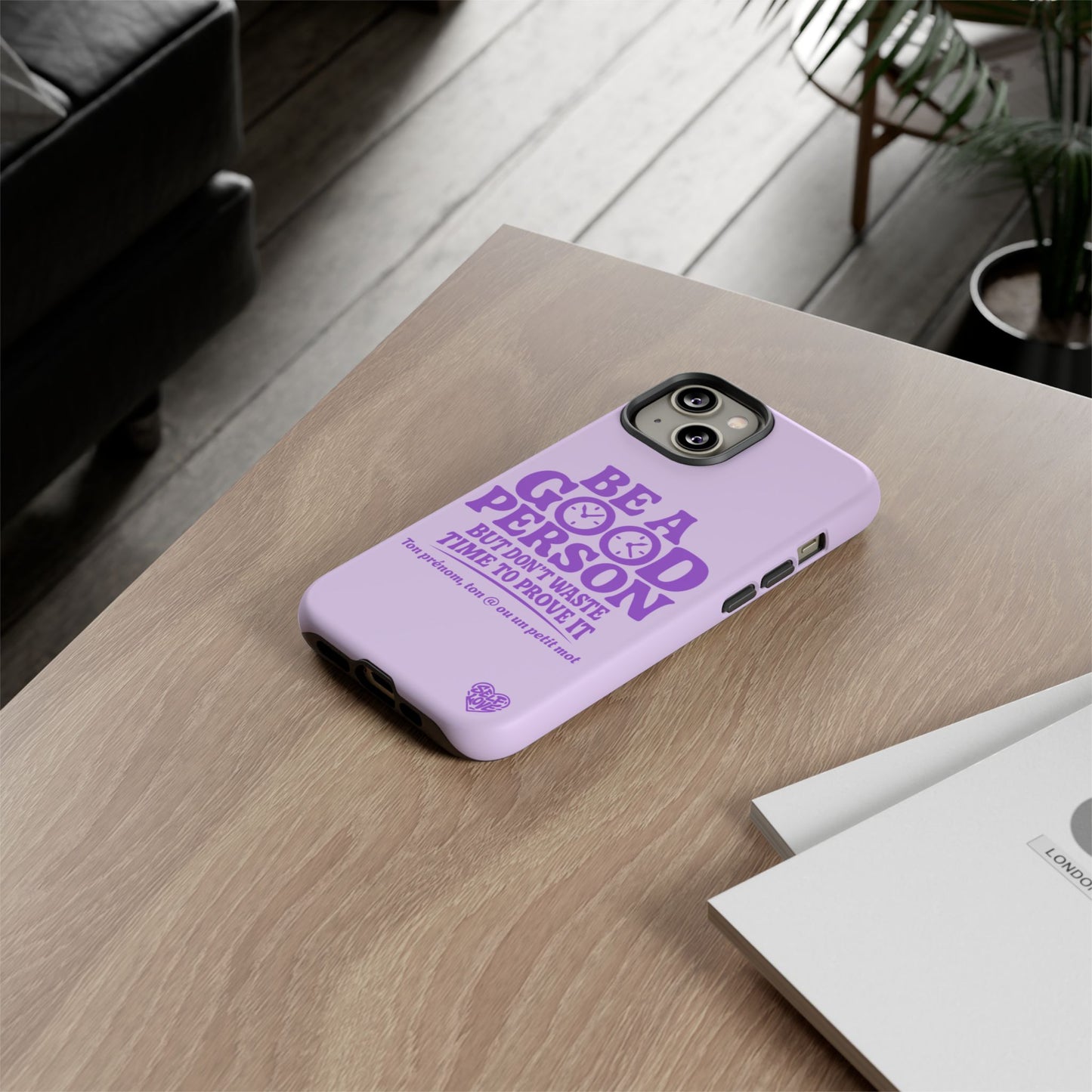 Be A Good Person - Coque iPhone (violet)
