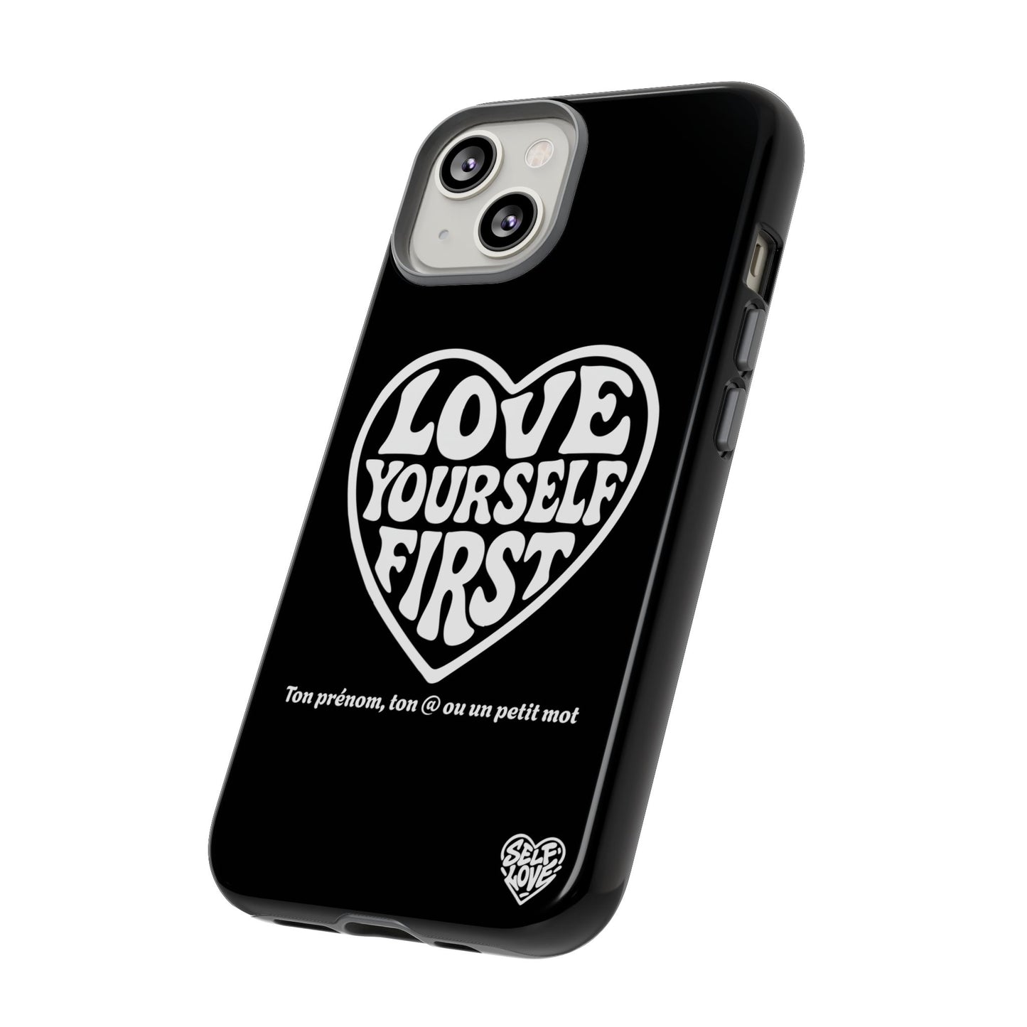 Love Yourself First - Coque iPhone (noir)
