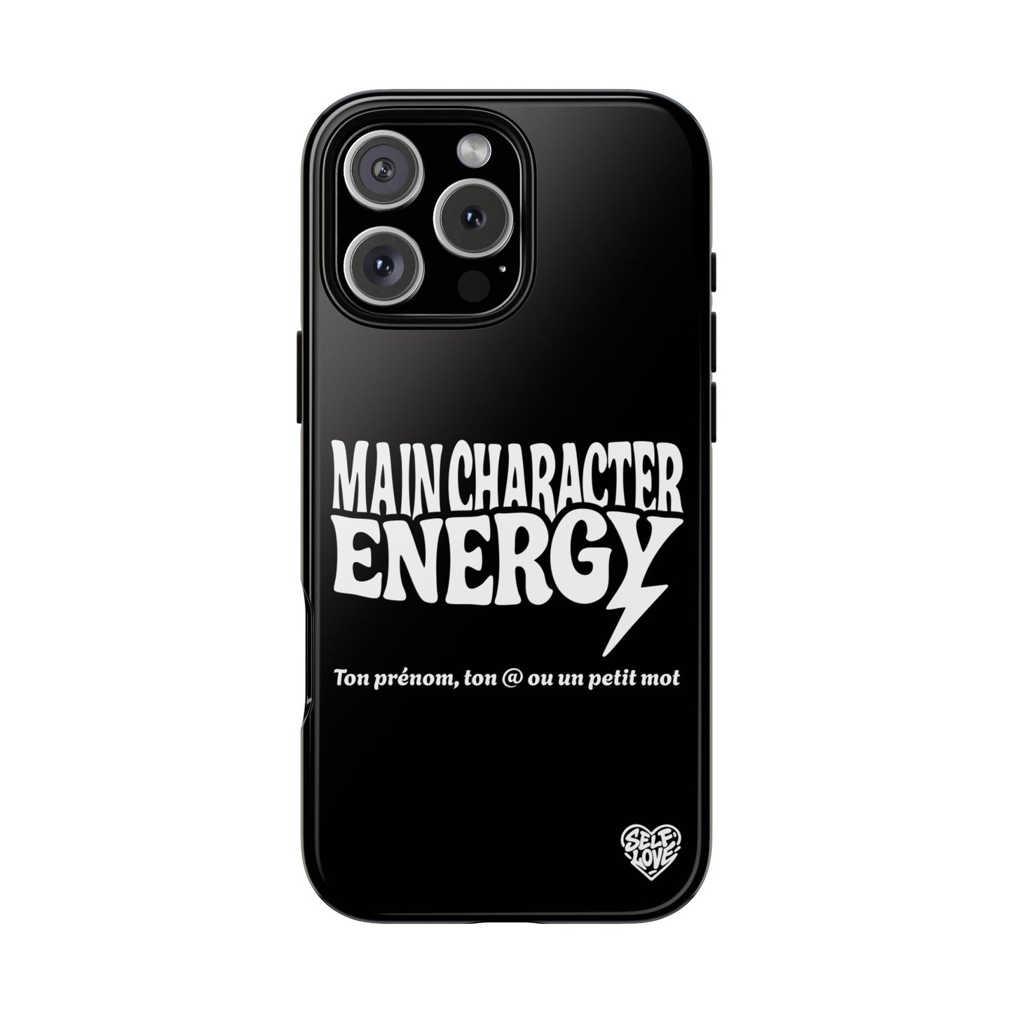 Main Character Energy - Coque iPhone (noir)