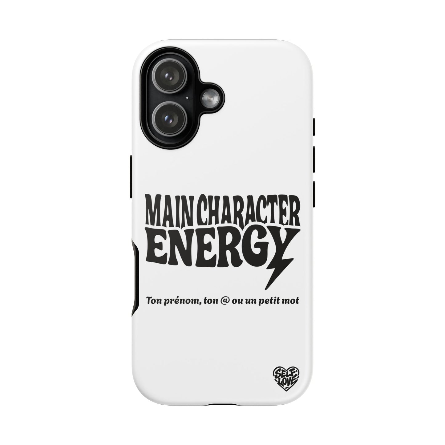 Main Character Energy - Coque iPhone (blanc)