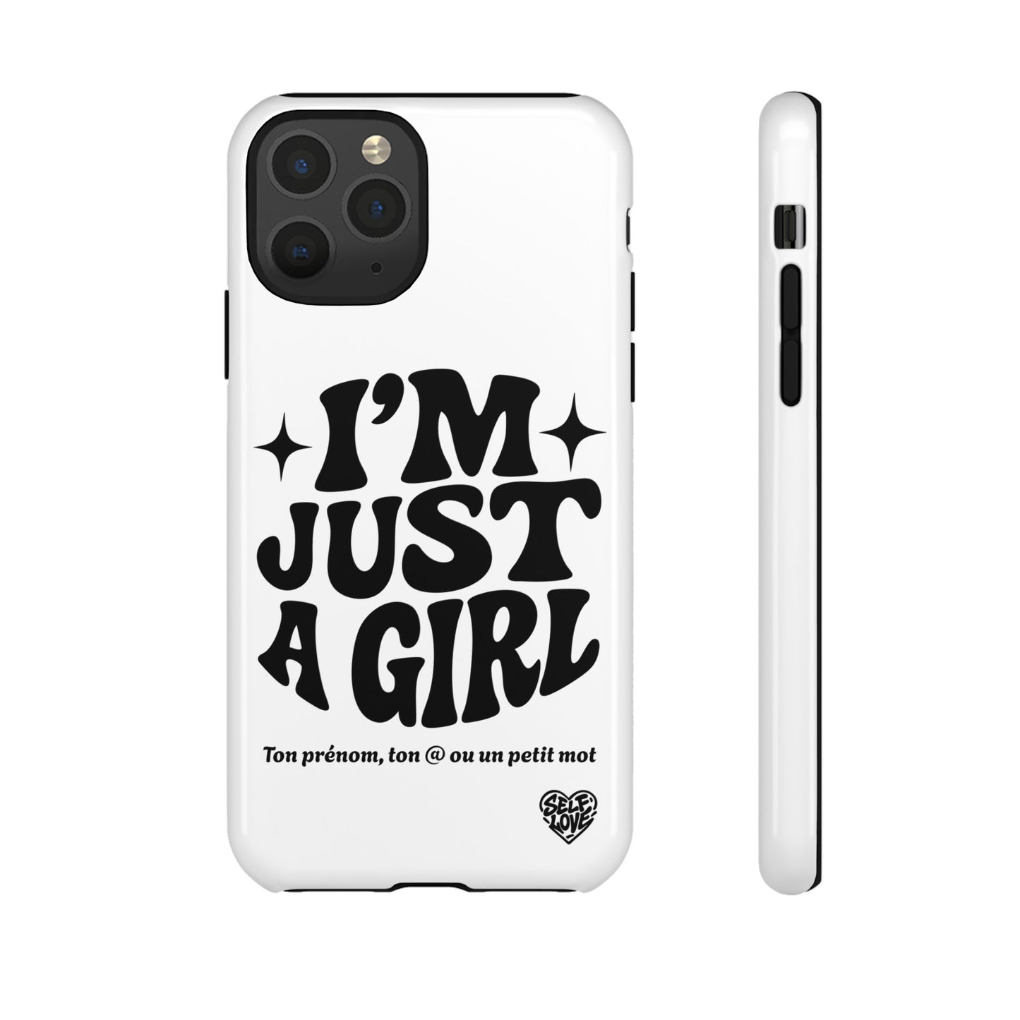 Im Just A Girl - Coque iPhone (blanc)