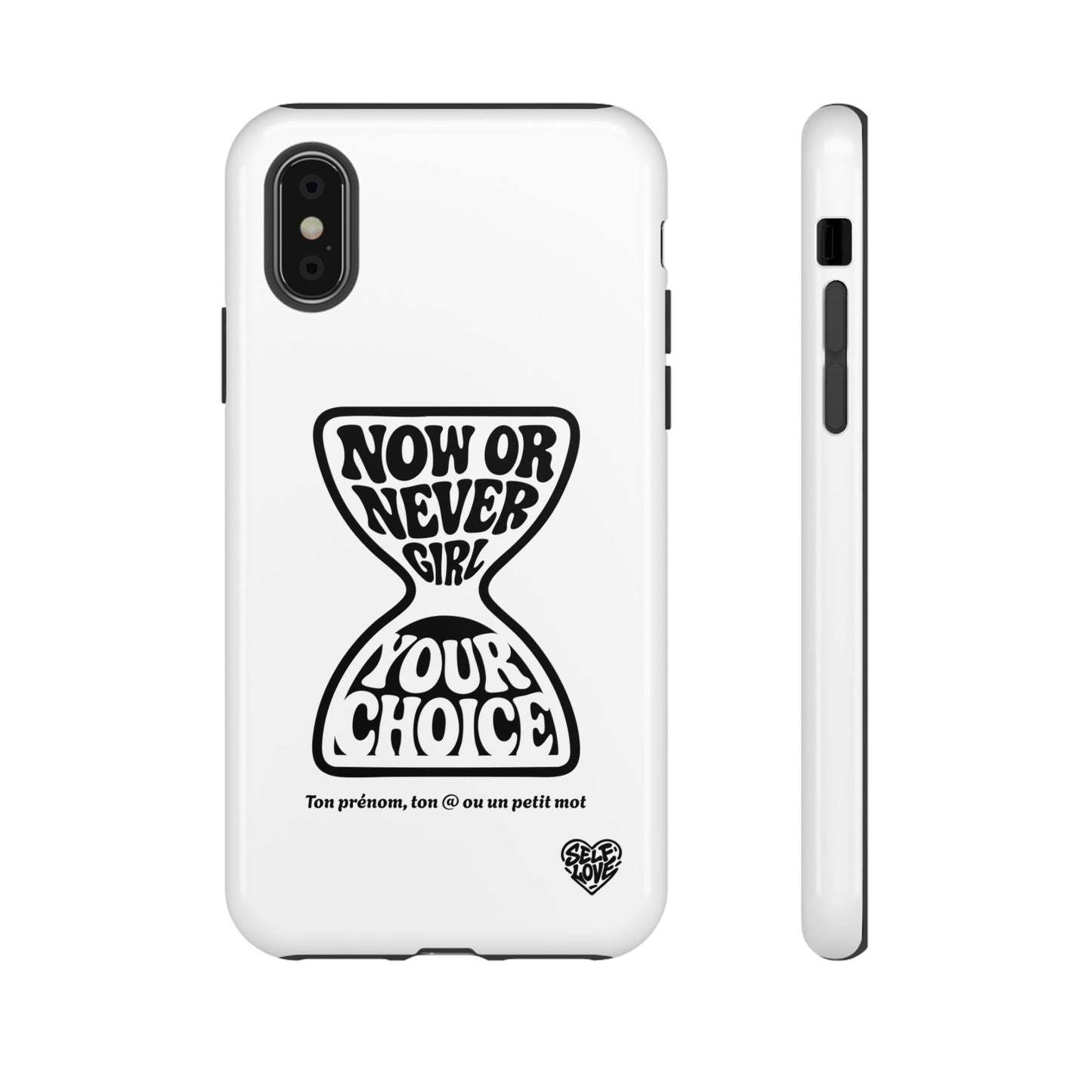 Now Or Never Girl - Coque iPhone (blanc)