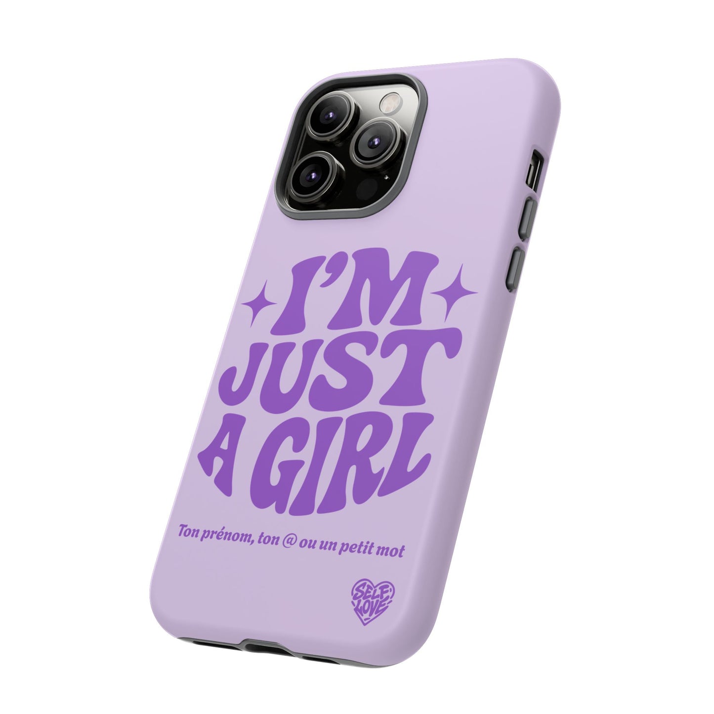 Im Just A Girl - Coque iPhone (violet)