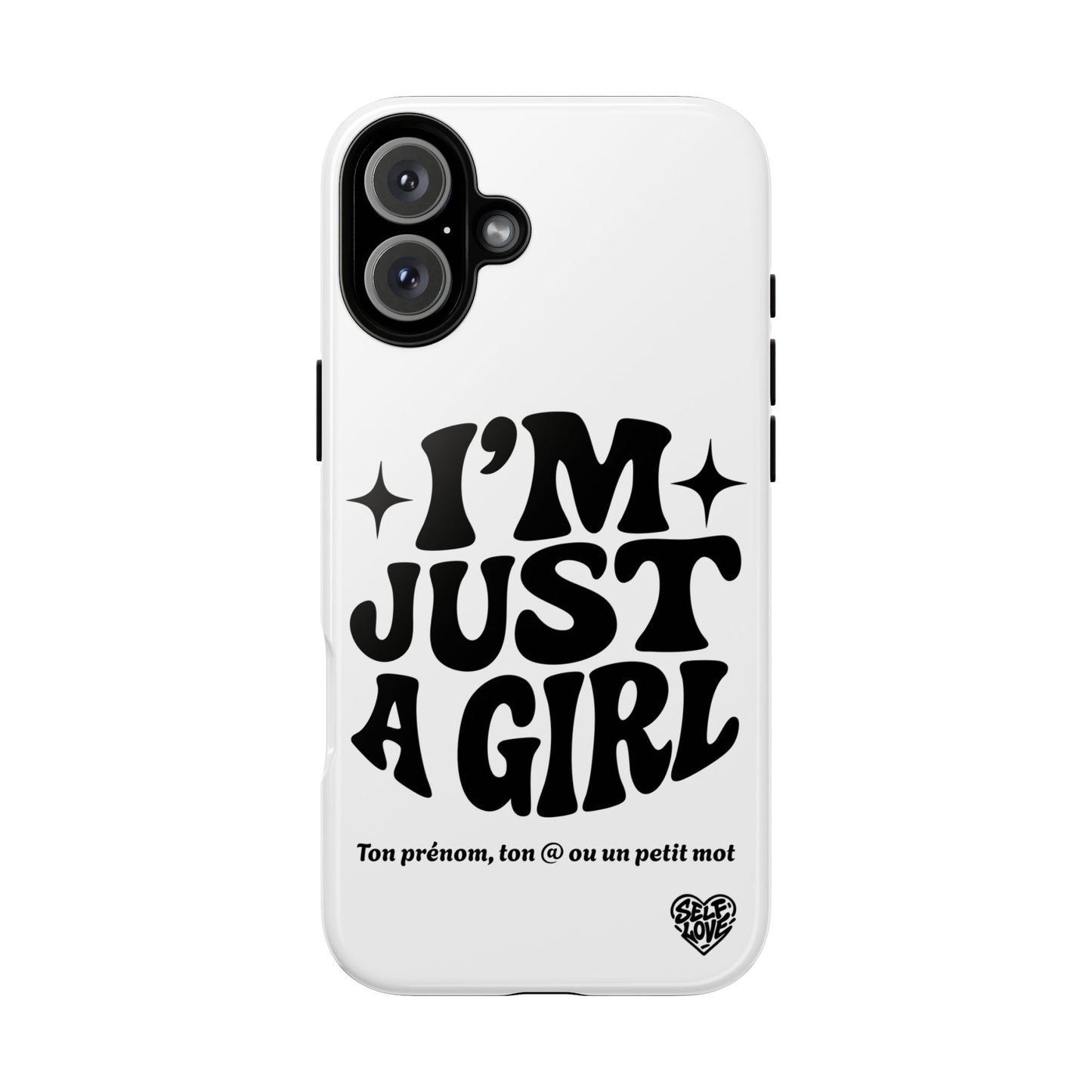 Im Just A Girl - Coque iPhone (blanc)