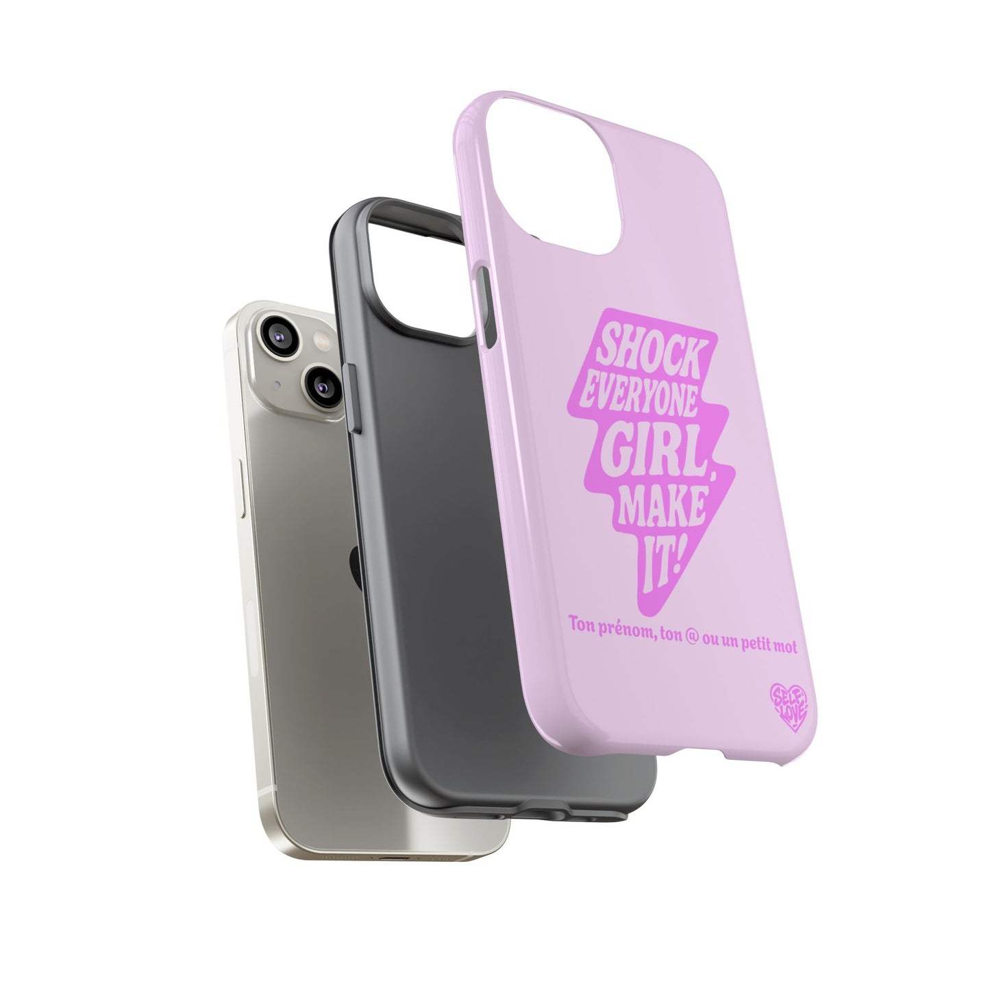 Shock Everyone - Coque iPhone (rose)
