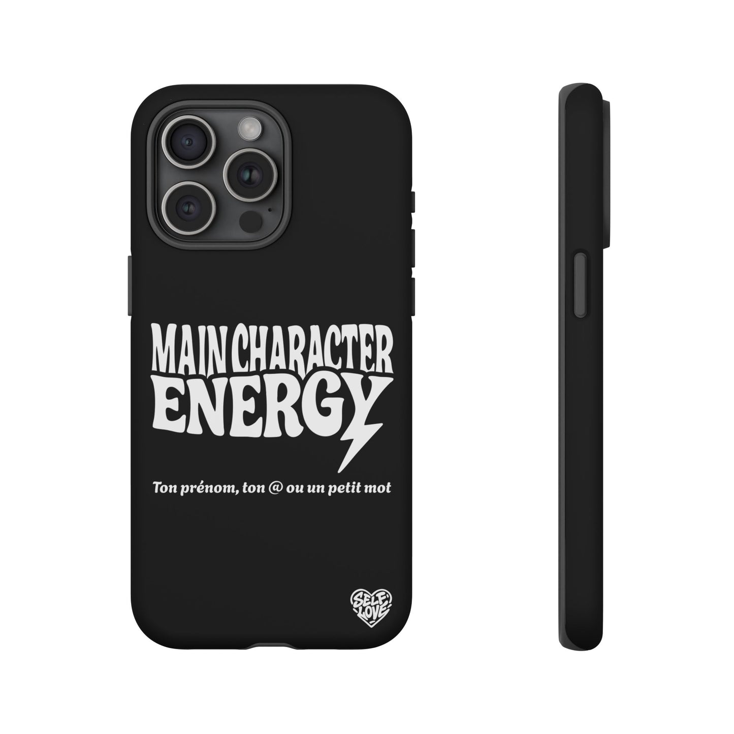 Main Character Energy - Coque iPhone (noir)