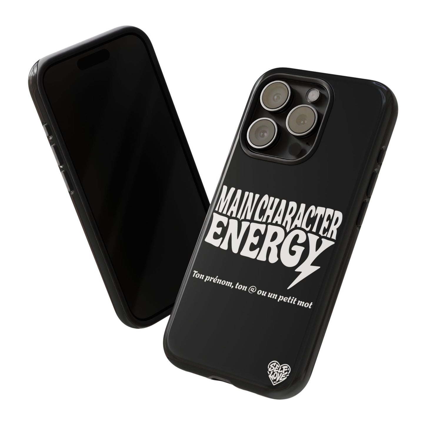 Main Character Energy - Coque iPhone (noir)