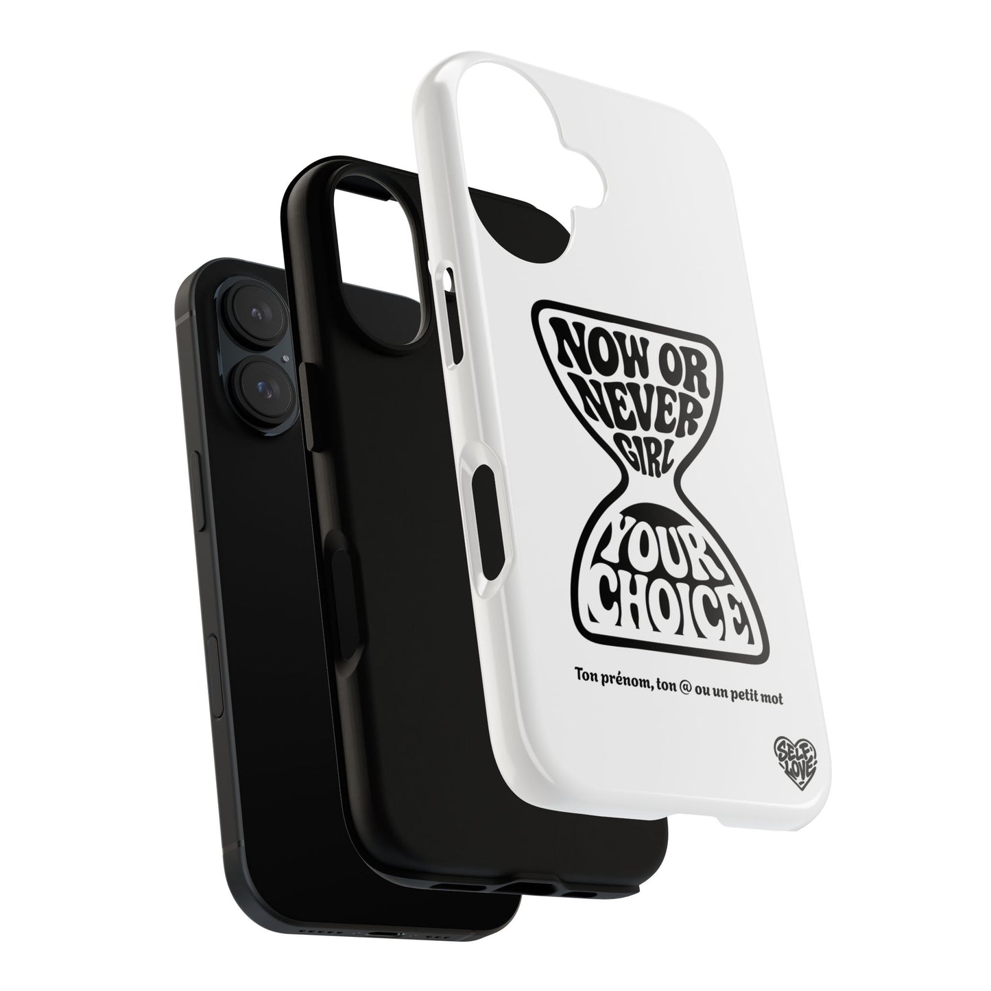 Now Or Never Girl - Coque iPhone (blanc)