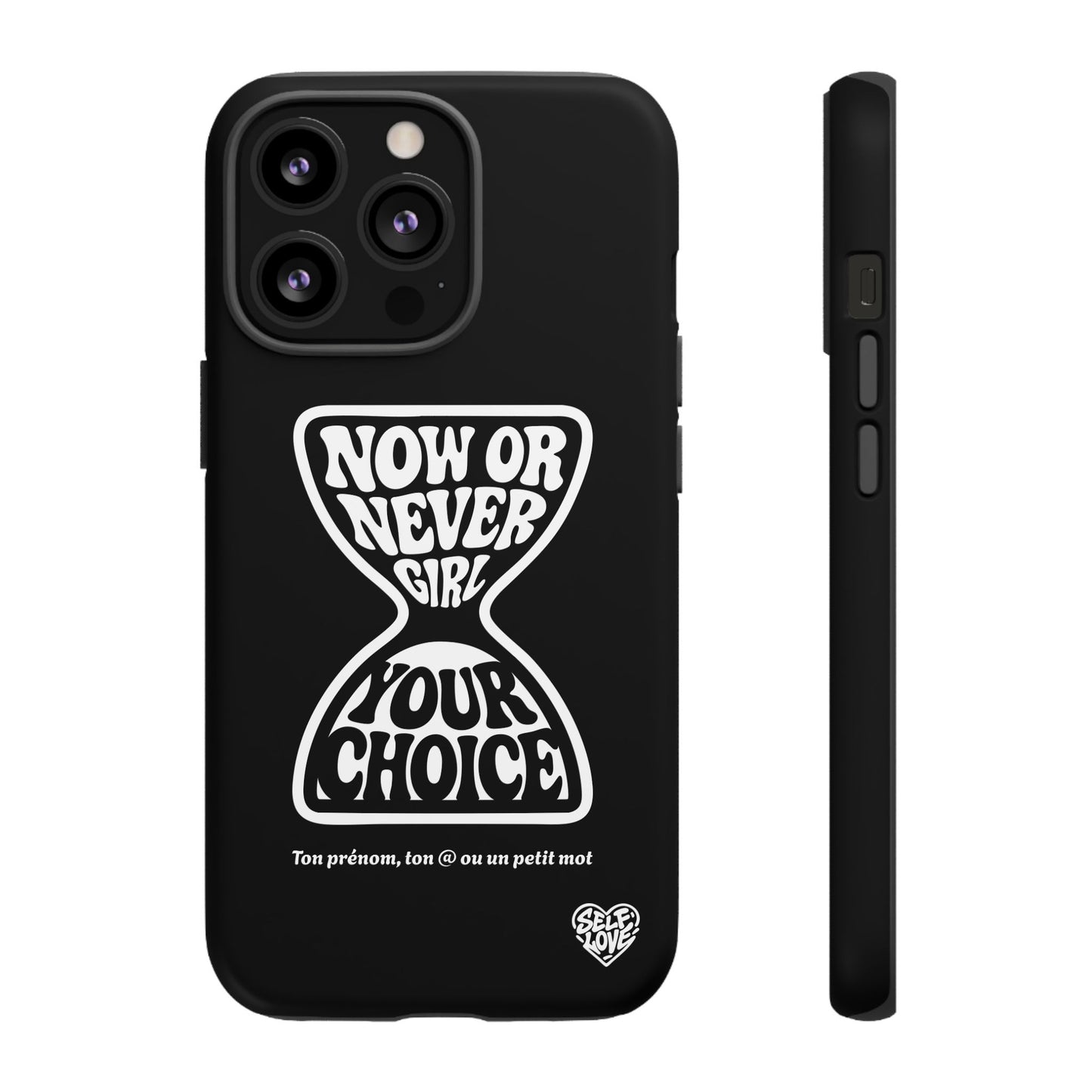 Now Or Never Girl - Coque iPhone (noir)