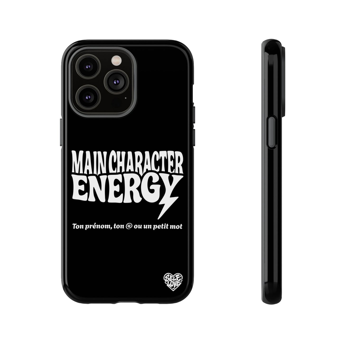 Main Character Energy - Coque iPhone (noir)
