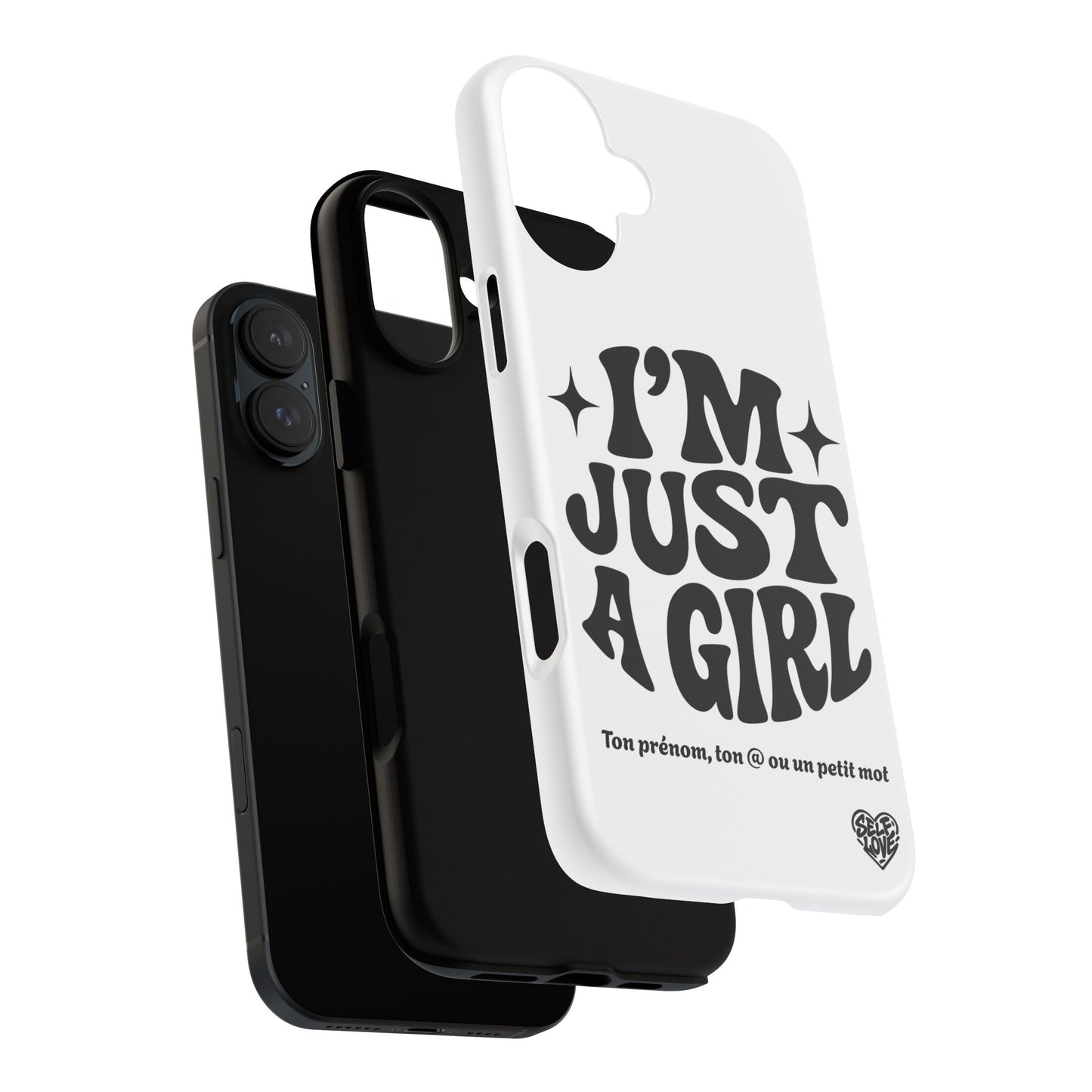 Im Just A Girl - Coque iPhone (blanc)