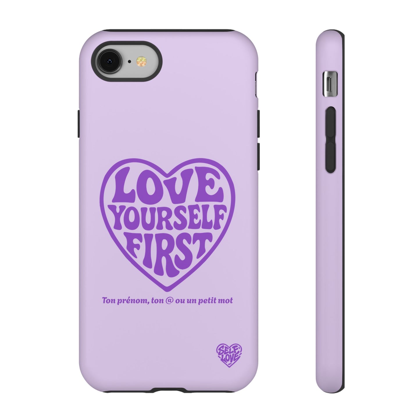 Love Yourself First - Coque iPhone (violet)