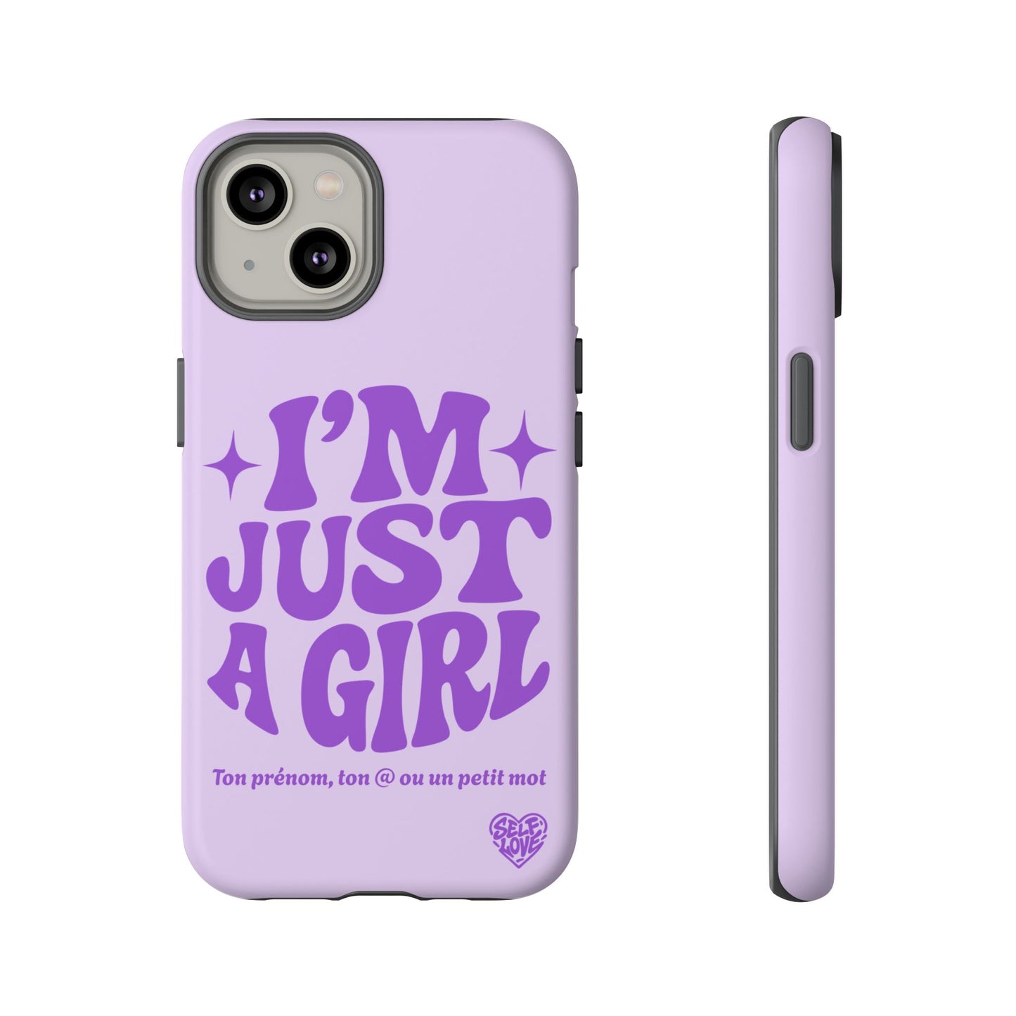 Im Just A Girl - Coque iPhone (violet)