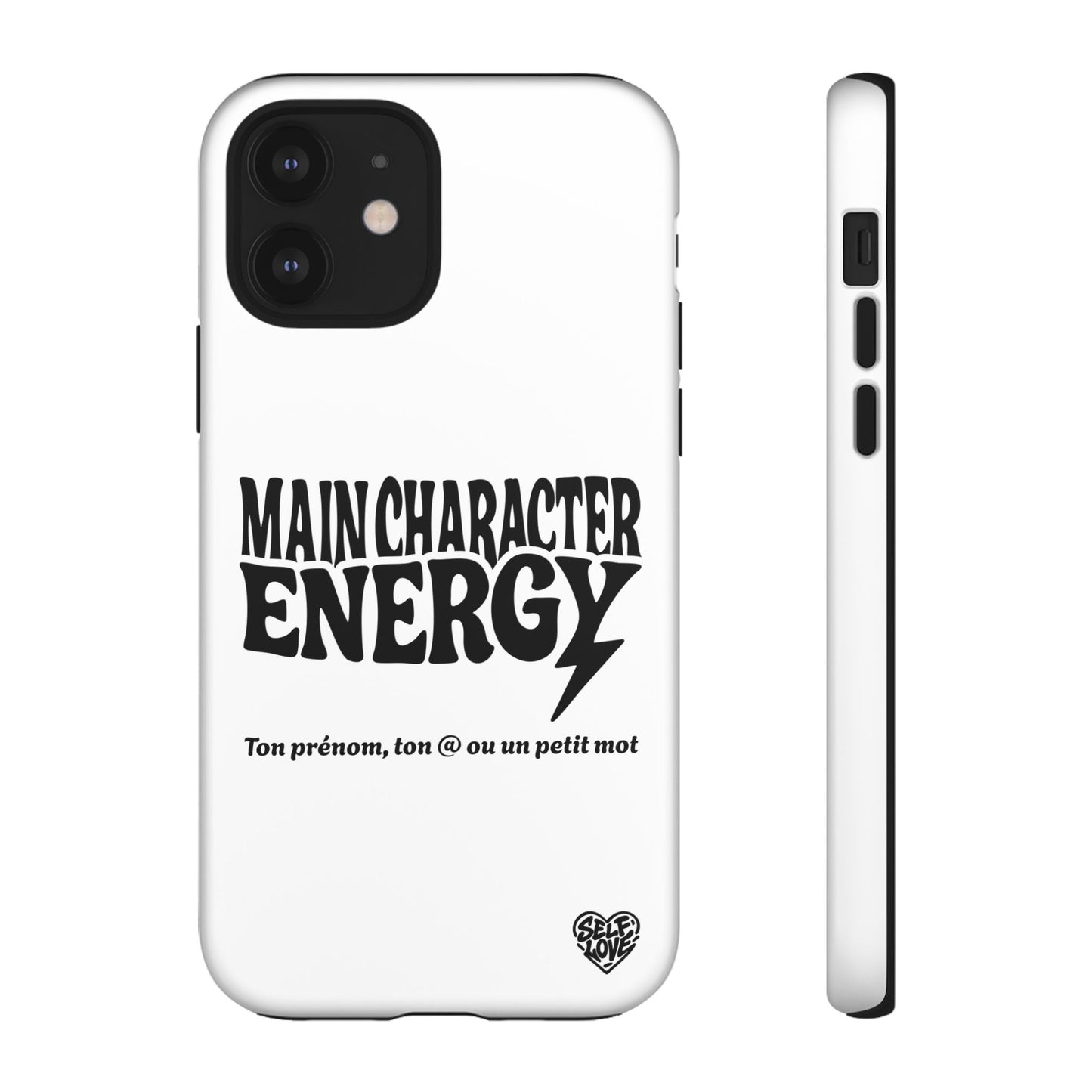 Main Character Energy - Coque iPhone (blanc)