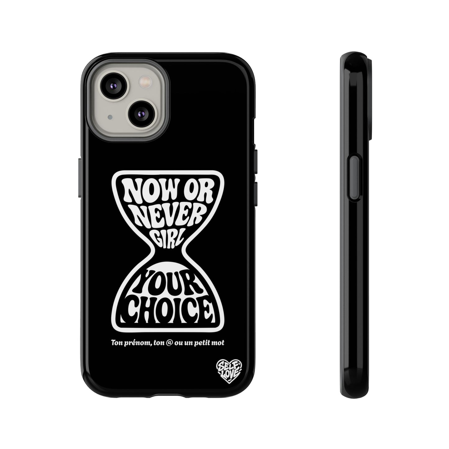 Now Or Never Girl - Coque iPhone (noir)