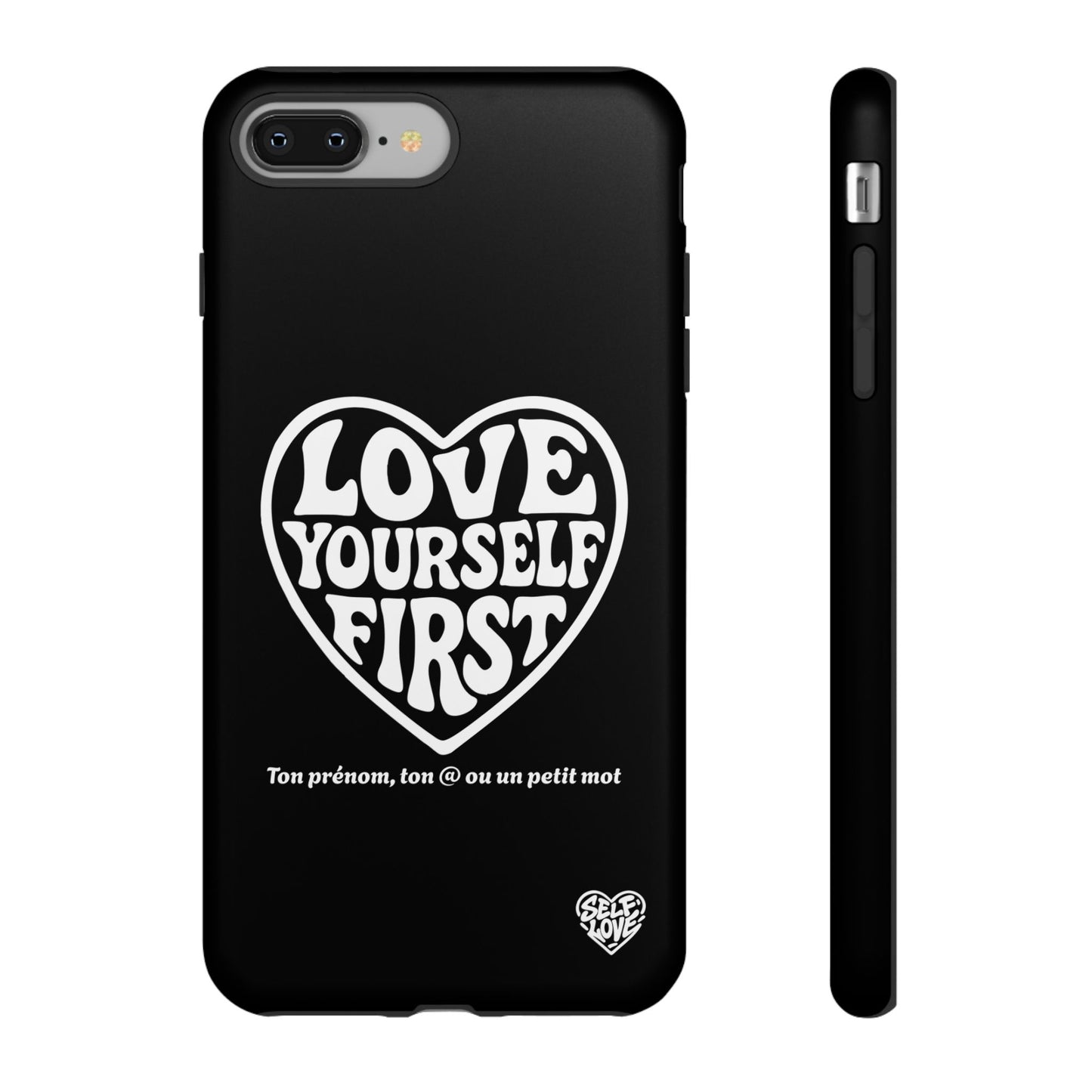 Love Yourself First - Coque iPhone (noir)
