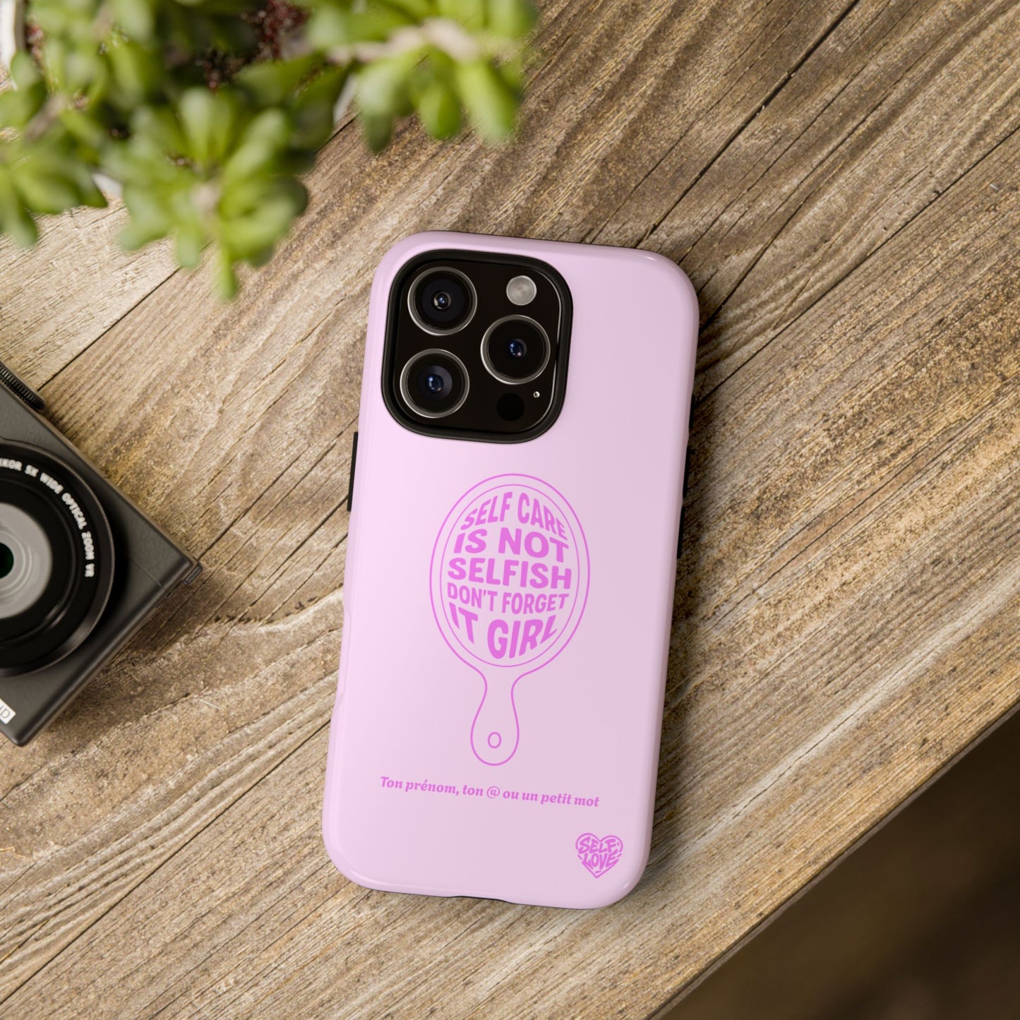 Self Care - Coque iPhone (rose)
