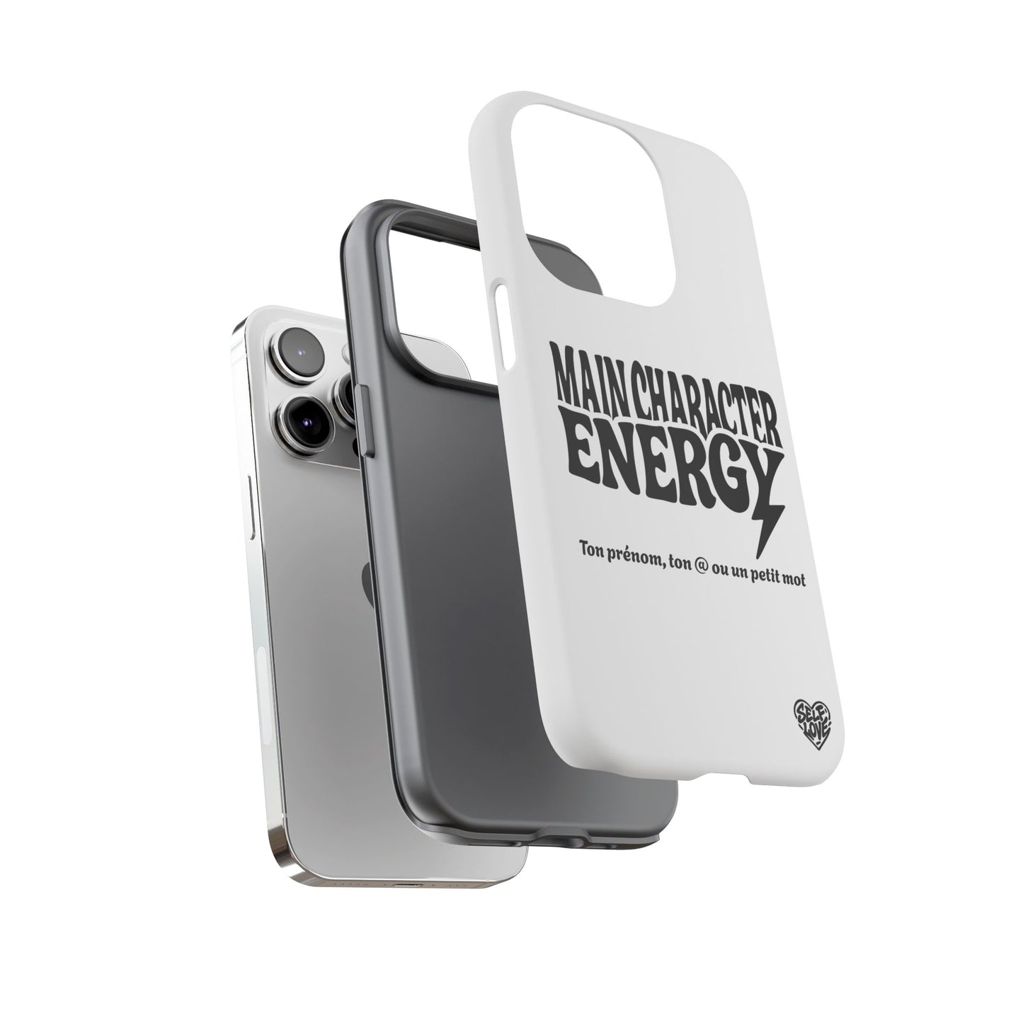 Main Character Energy - Coque iPhone (blanc)