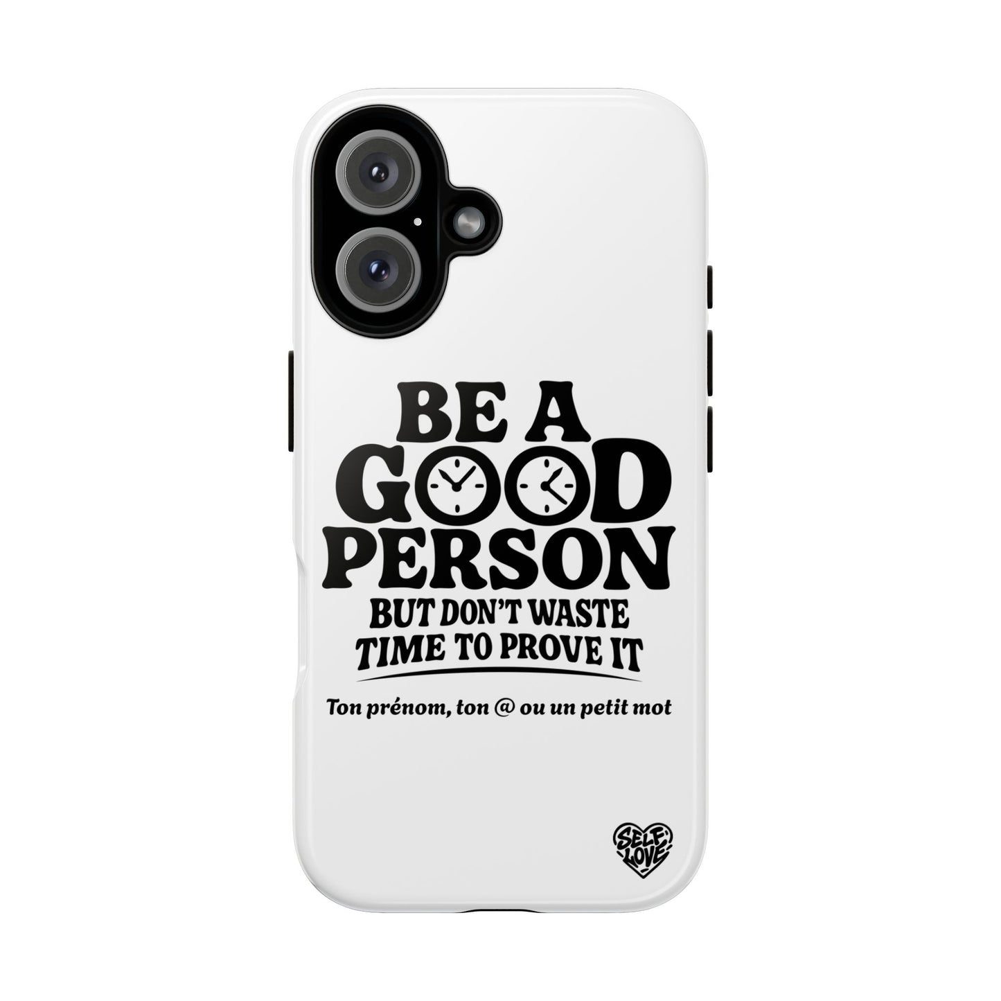 Be A Good Person - Coque iPhone (blanc)