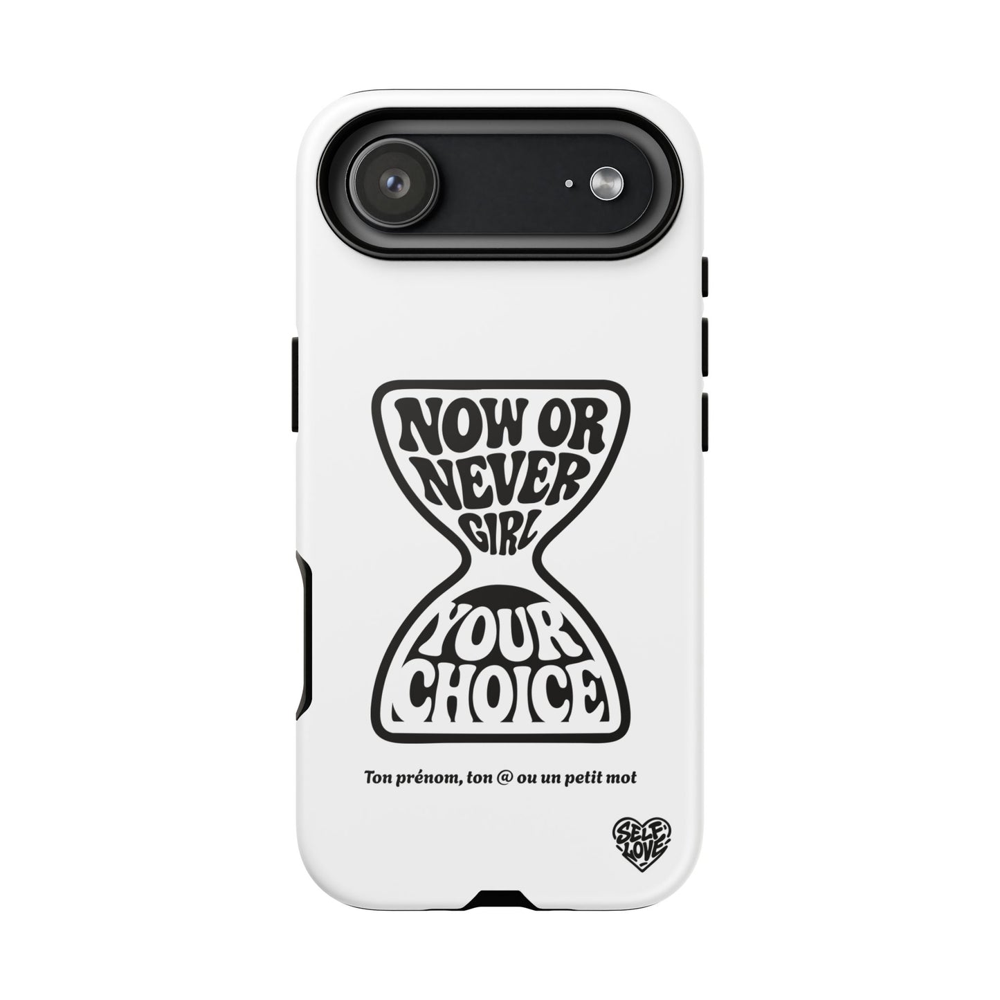 Now Or Never Girl - Coque iPhone (blanc)