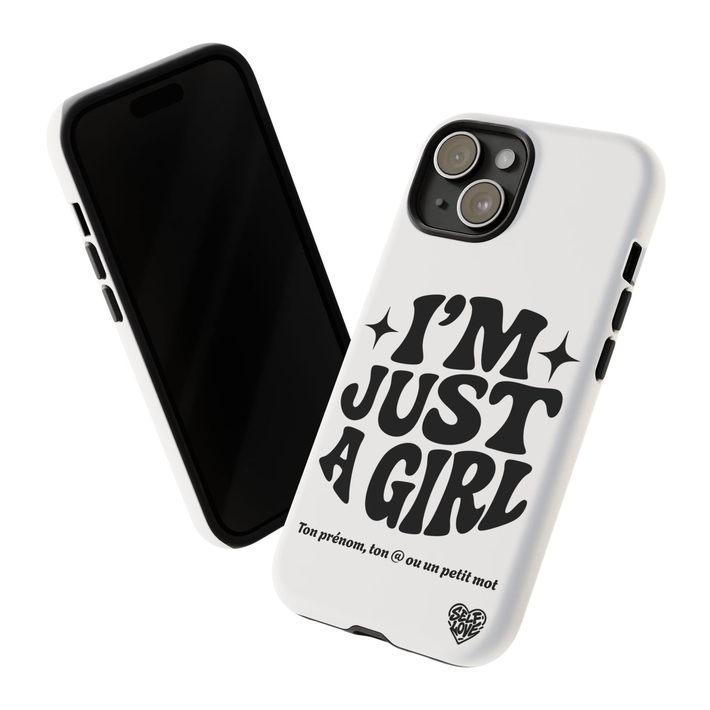 Im Just A Girl - Coque iPhone (blanc)