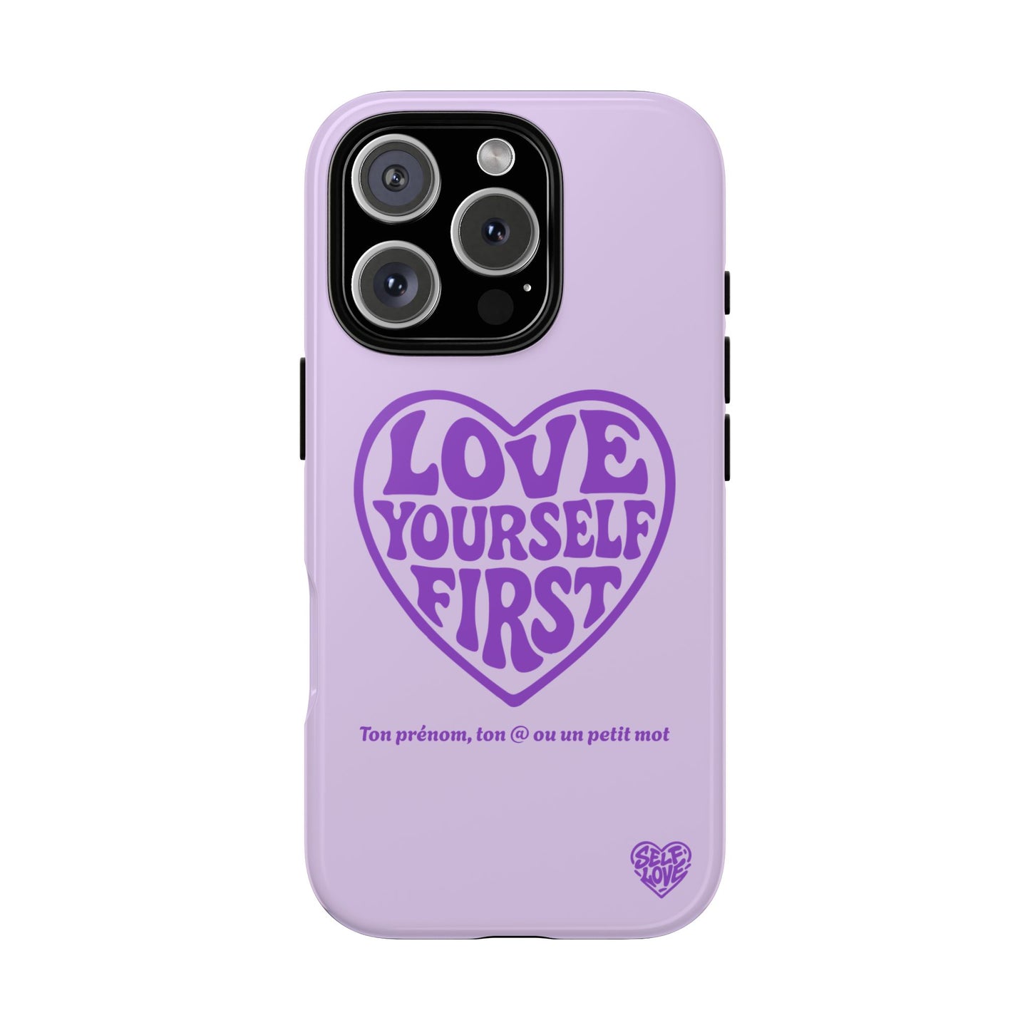 Love Yourself First - Coque iPhone (violet)